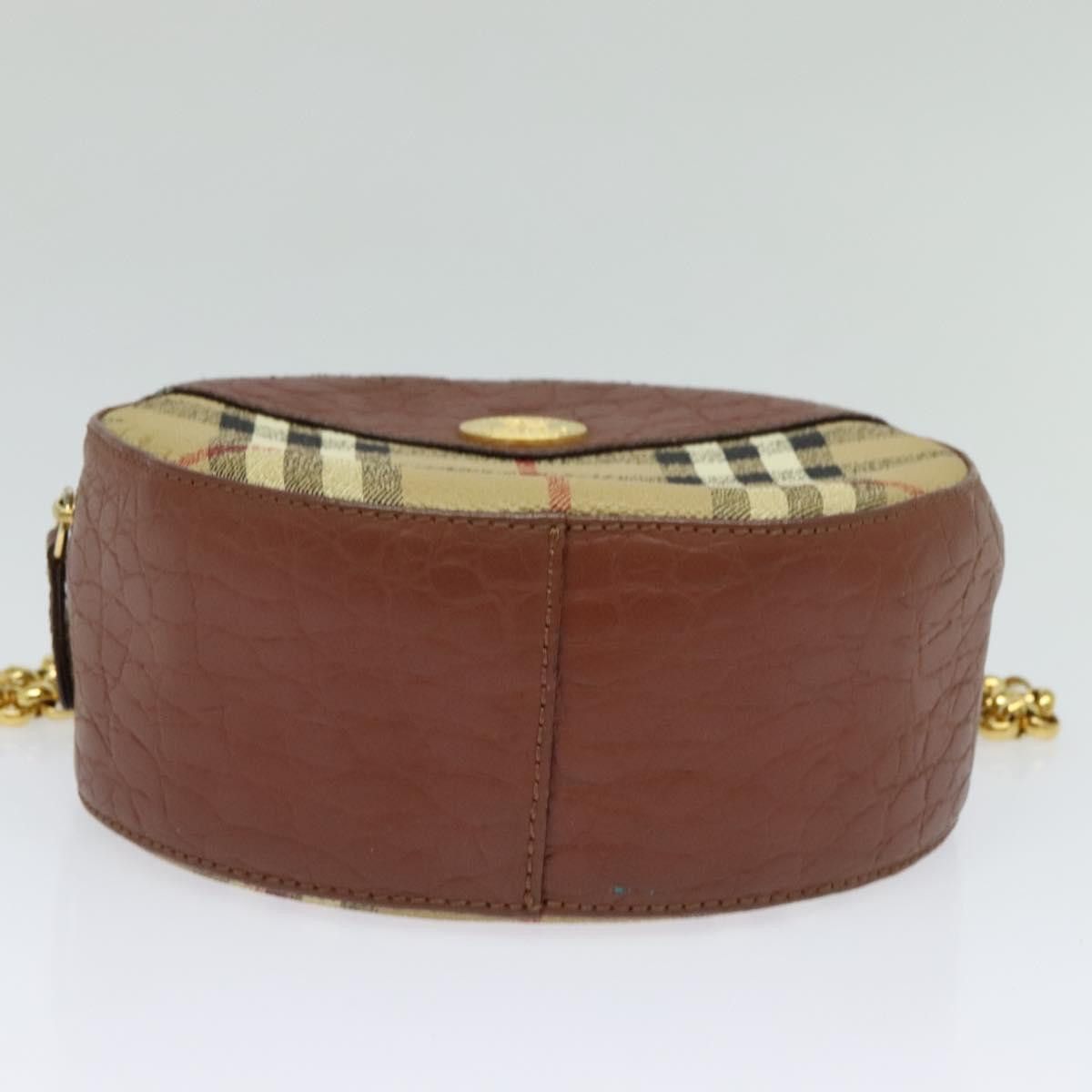 Burberry Burberry Nova Check Chain Shoulder Bag Pvc Leather Brown Size ONE SIZE - 5 Thumbnail