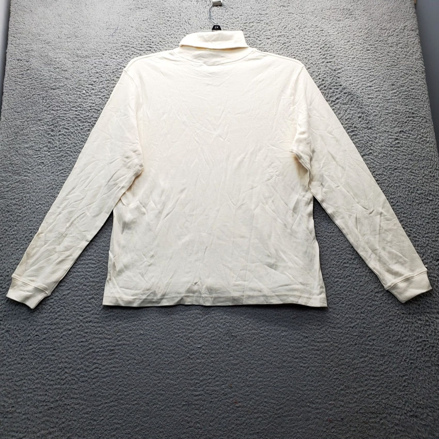 Vintage Nike Shirt Womens XL White Embroidered Pumpkin Flower Turtle Neck Knit Top Size XL / US 12-14 / IT 48-50 - 2 Thumbnail