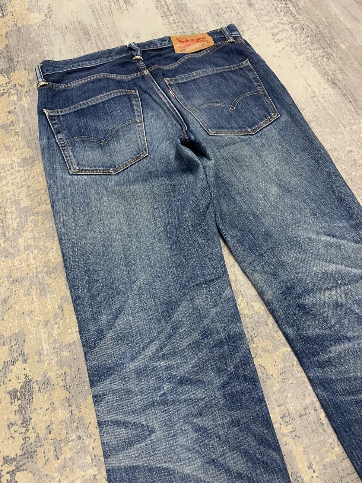 Levi's Vintage Levi's 502 Faded Blue Distressed Jeans 33x28.5 Size US 33 - 10 Thumbnail