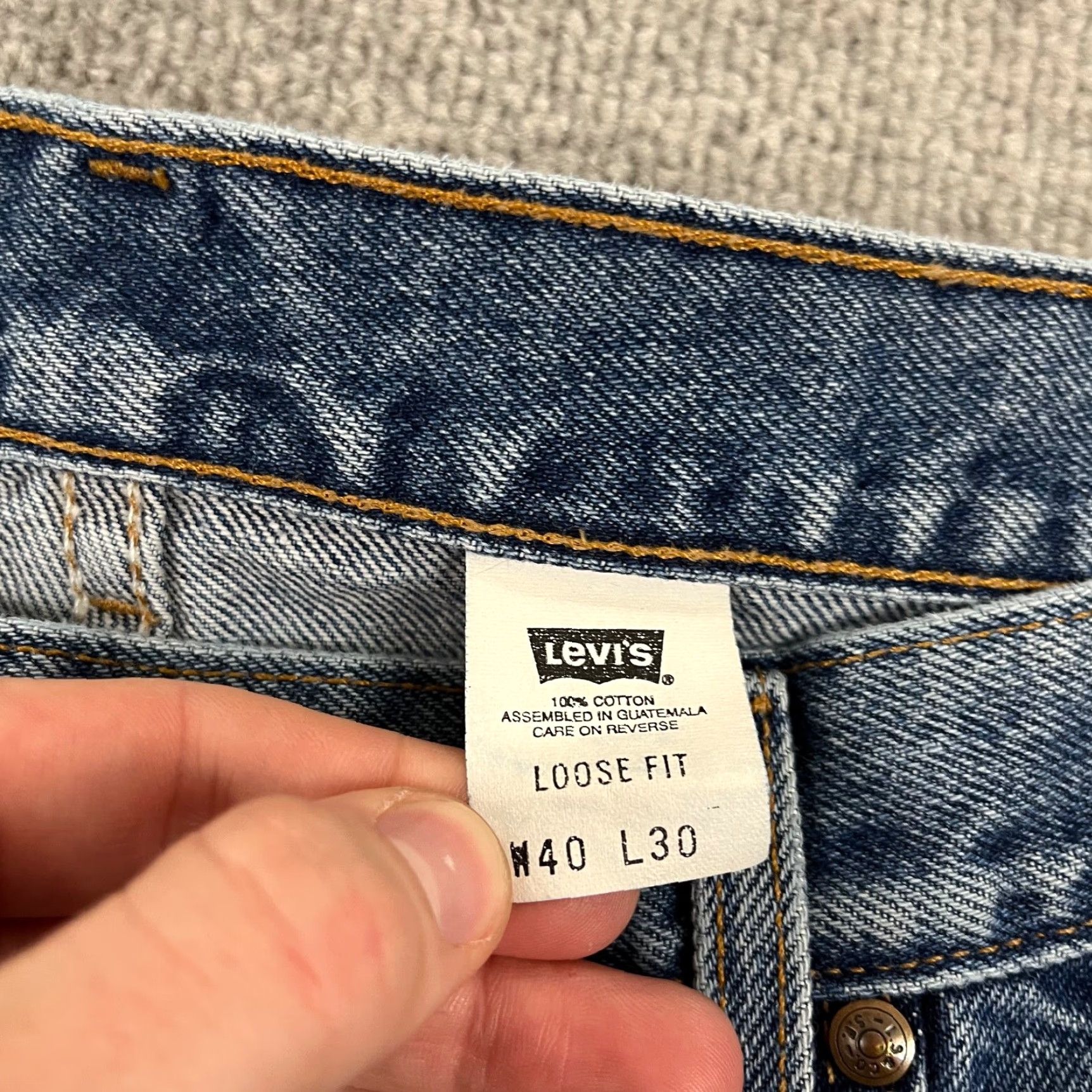 Levi's Levi's 545 Jeans Mens 40x30 Loose Fit Straight Blue Denim Pants Brown Tab Size US 40 / EU 56 - 5 Thumbnail