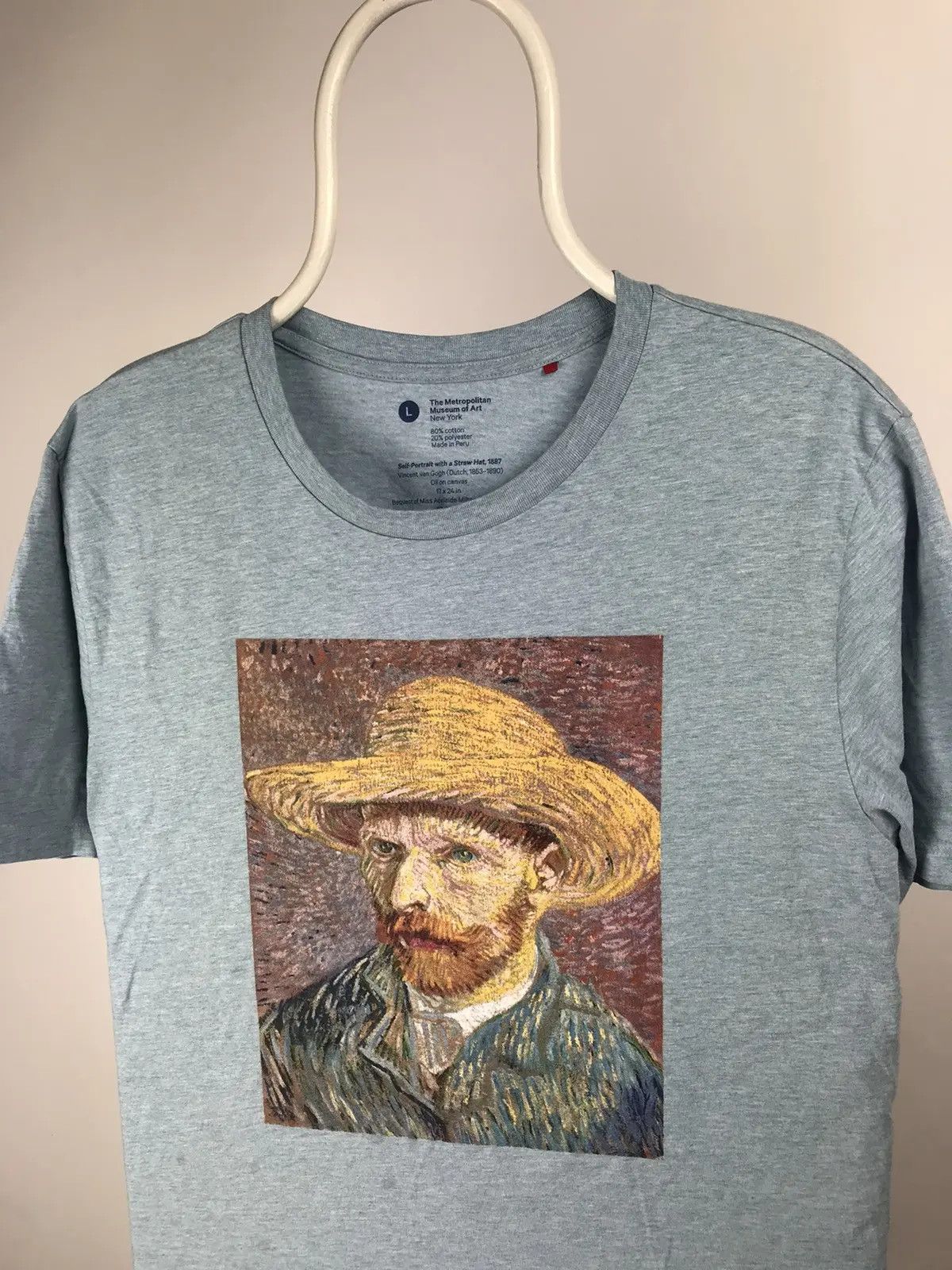 Band Tees Art seif portrait with a Straw hat T-shirt band tee size L Size US L / EU 52-54 / 3 - 2 Thumbnail