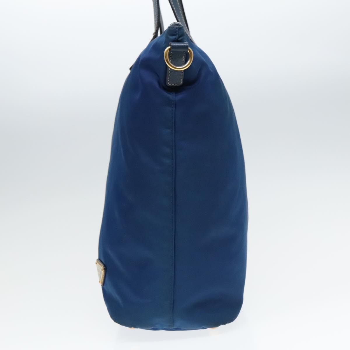 Prada PRADA Tote Bag Nylon Blue Gold Size ONE SIZE - 4 Thumbnail