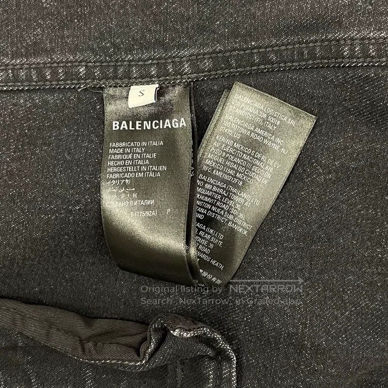 Balenciaga Balenciaga Double B Full Print Black Denim Jacket Size US S / EU 44-46 / 1 - 6 Thumbnail