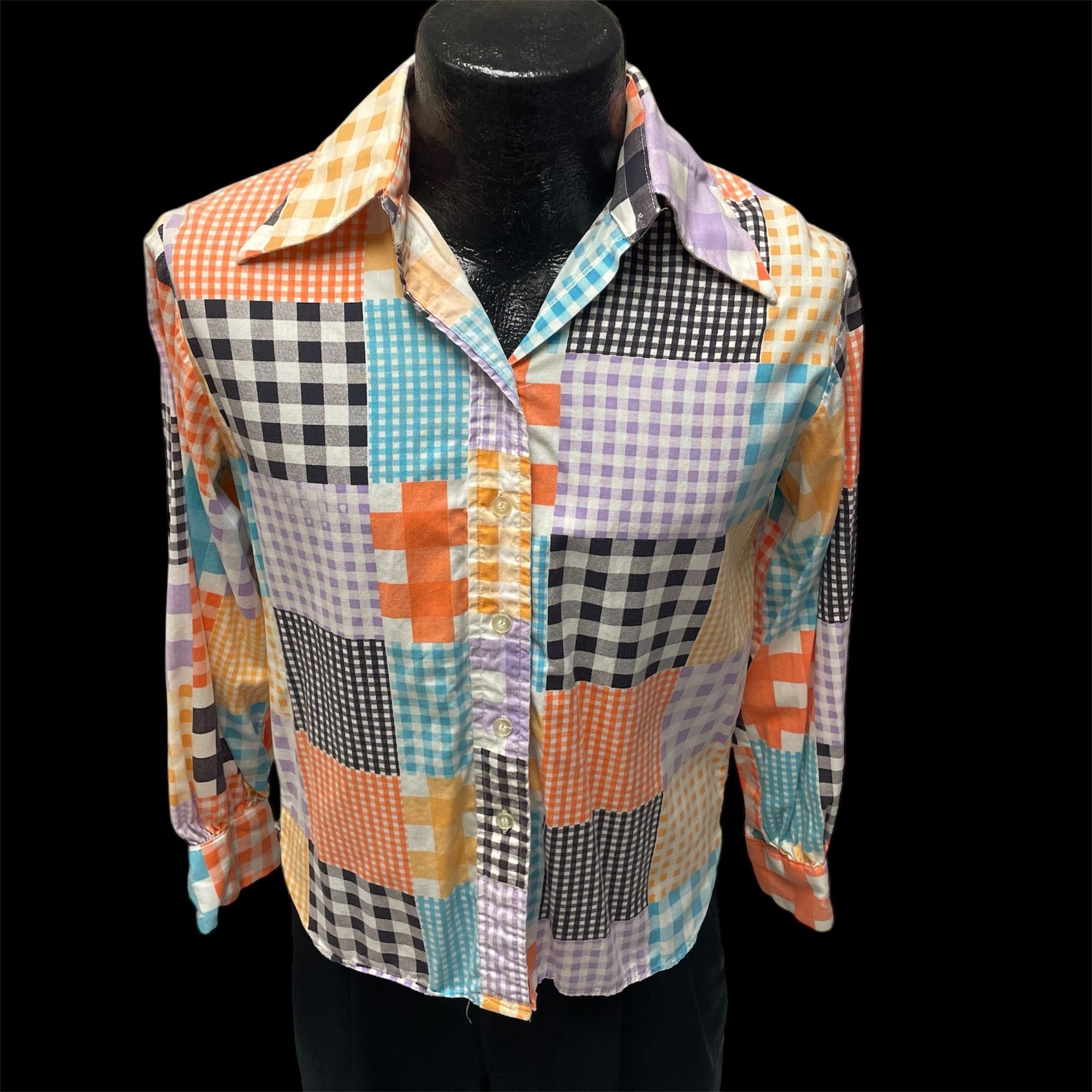 Wrangler Vtg Wrangler Patchwork PLAID BoHo Western Butterfly Collar Size M / US 6-8 / IT 42-44 - 1 Thumbnail