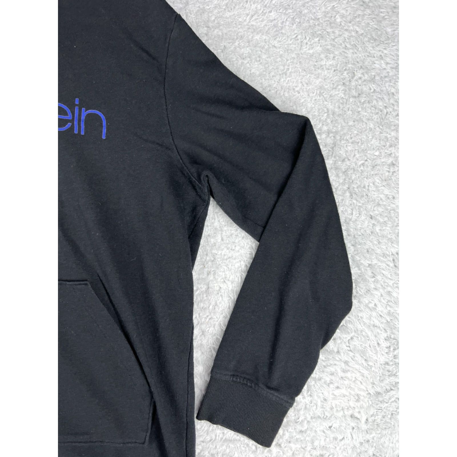 Calvin Klein Calvin Klein Mens Small Black Hoodie Logo Kangaroo Pocket Cotton Blend Size US S / EU 44-46 / 1 - 2 Thumbnail
