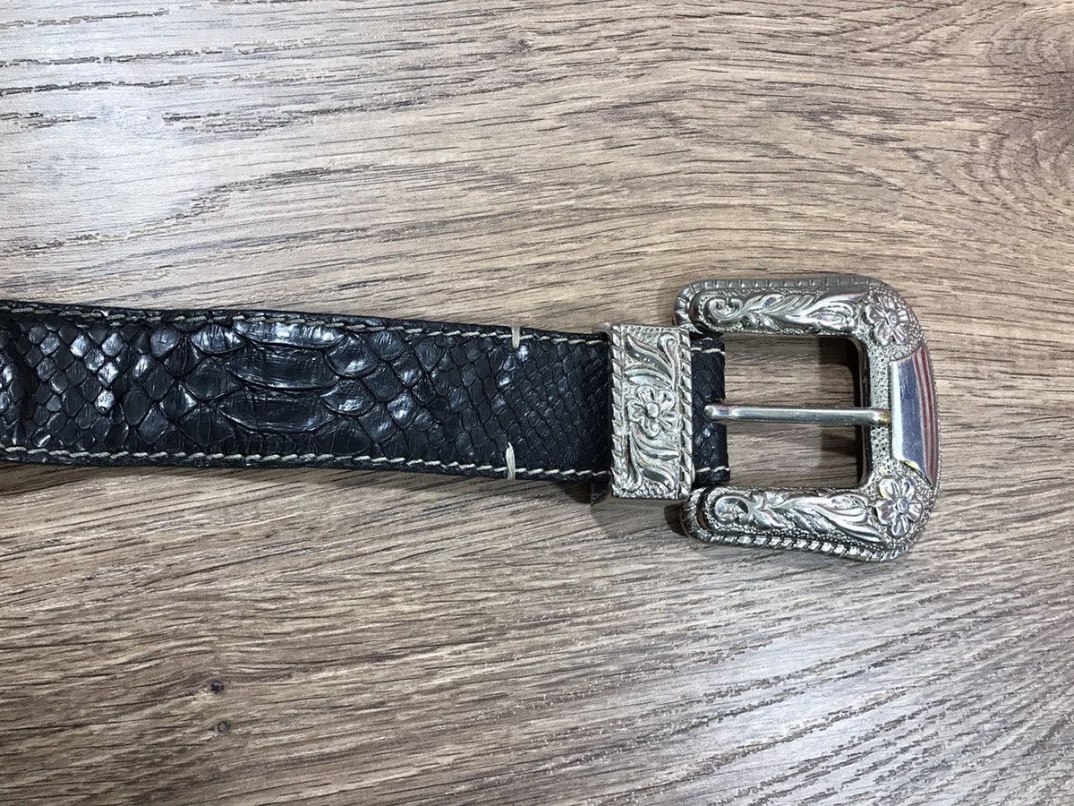 Leather Vintage RH Milano Python Leather Belt BB Simon Style Size ONE SIZE - 5 Thumbnail