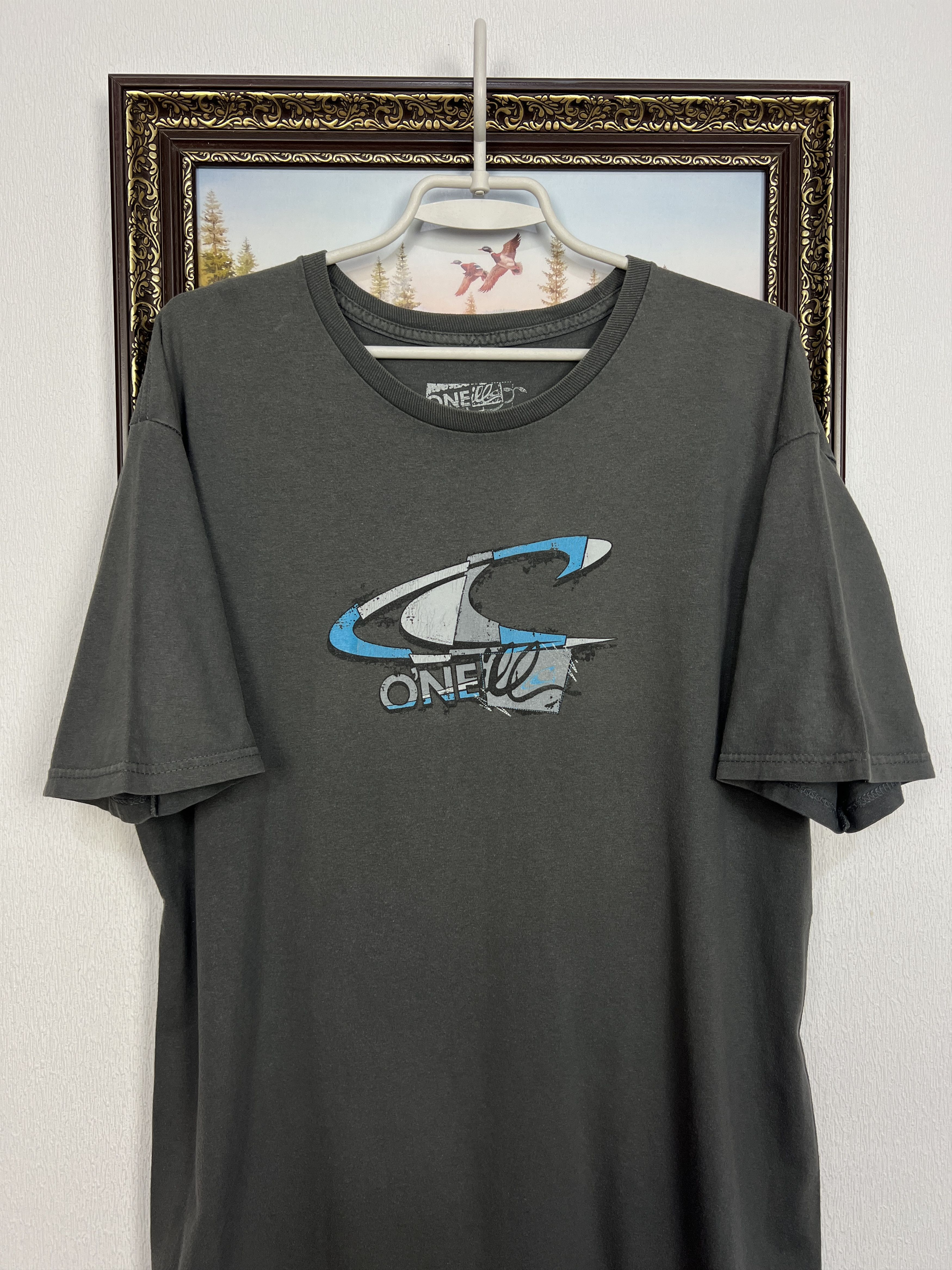 O'Neill Vintage Gray Graphic Tee Shirt Over Print Big Logo Rare Size US L / EU 52-54 / 3 - 2 Thumbnail