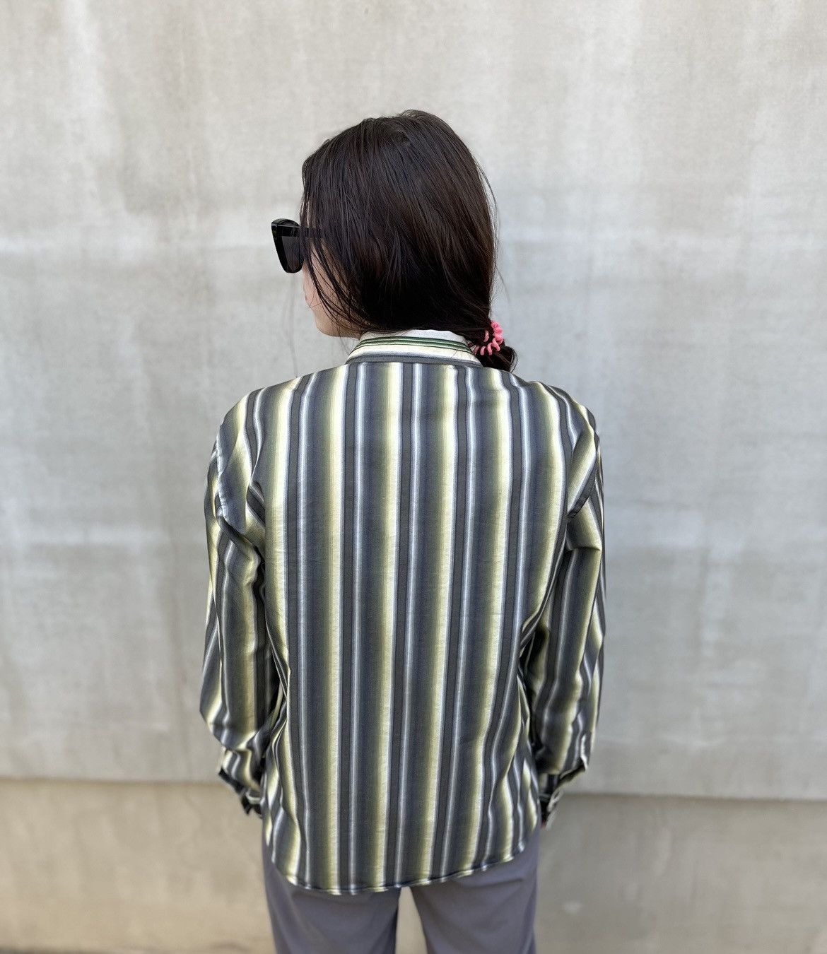 Versace Jeans Couture Versace Jeans Couture Shirt Long Sleeve Collared Striped Size M / US 6-8 / IT 42-44 - 2 Thumbnail