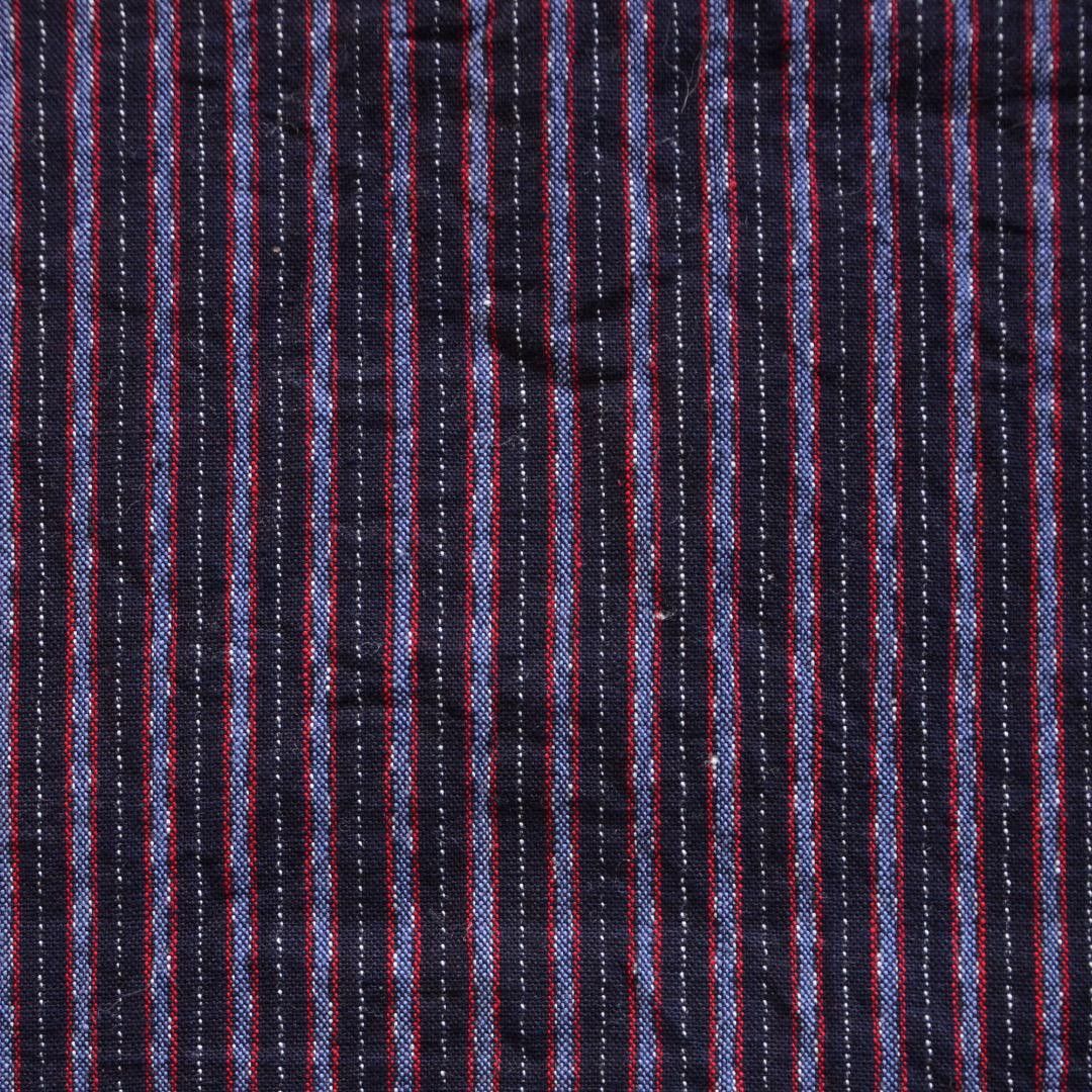 Handmade × Vintage Japanese Fabric Scraps Cotton Stripe Vintage Set of 2 Size ONE SIZE - 5 Thumbnail