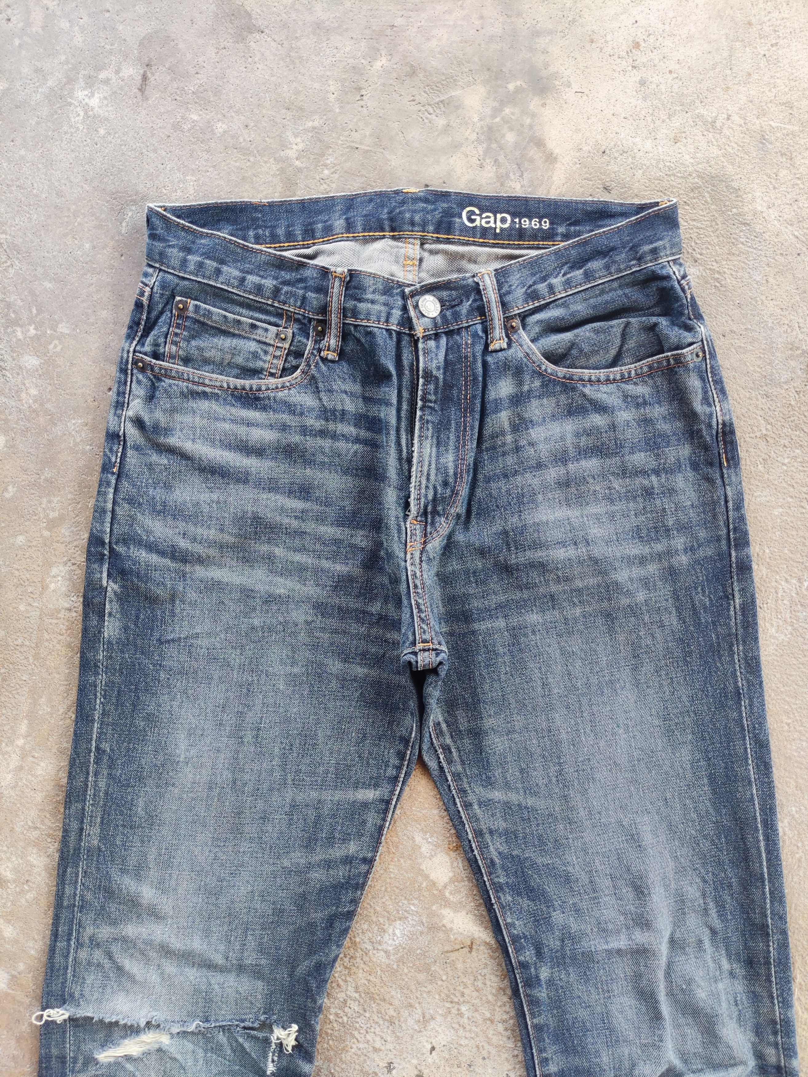 Gap × Jean Vintage Gap Distressed Faded Denim Pants Jeans W29 Size US 29 - 3 Thumbnail