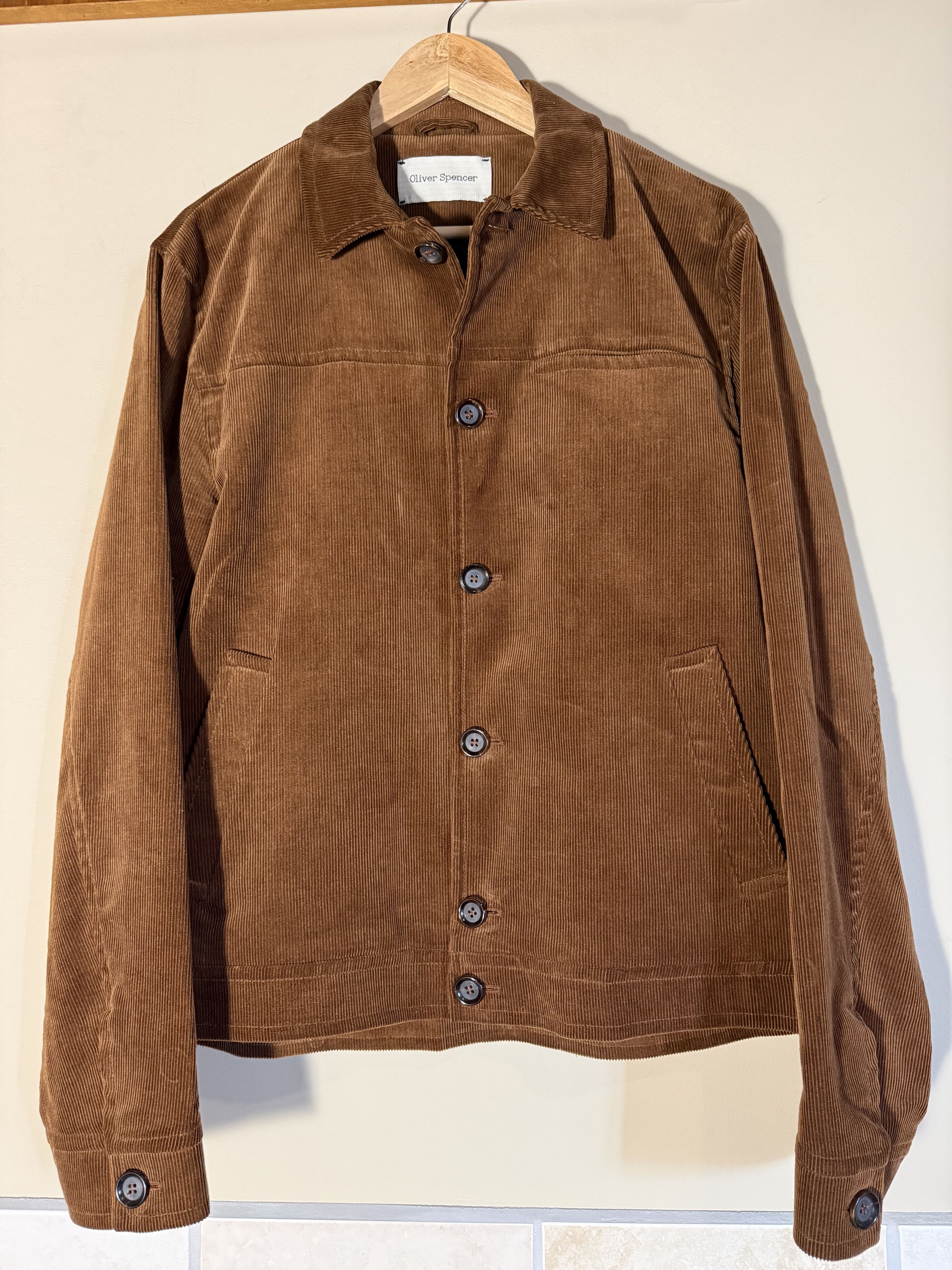 Oliver Spencer Oliver Spencer Corduroy Chestnut Button Jacket, Men's 42 Size US M / EU 48-50 / 2 - 1 Thumbnail