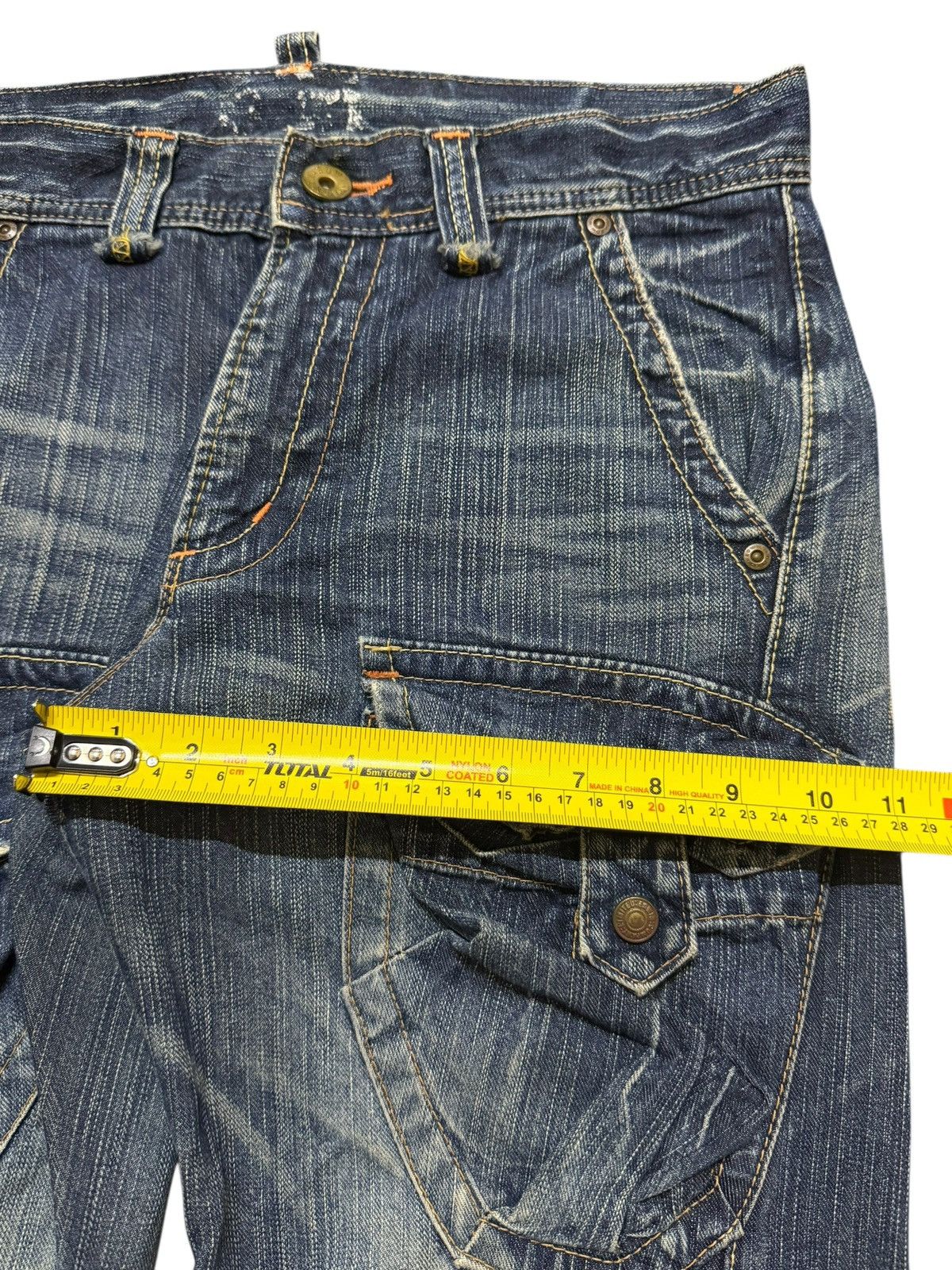 Edwin Vintage Y2K Edwin XV Tactical Pocket Blue Faded Wash Flared Size US 30 / EU 46 - 13 Thumbnail