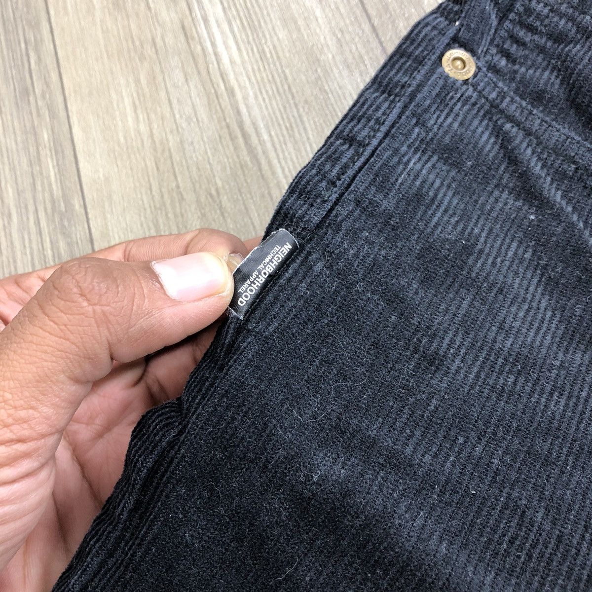 Japanese Brand × Neighborhood 2000s Neighborhood Black Corduroy Pants Size US 33 - 11 Thumbnail