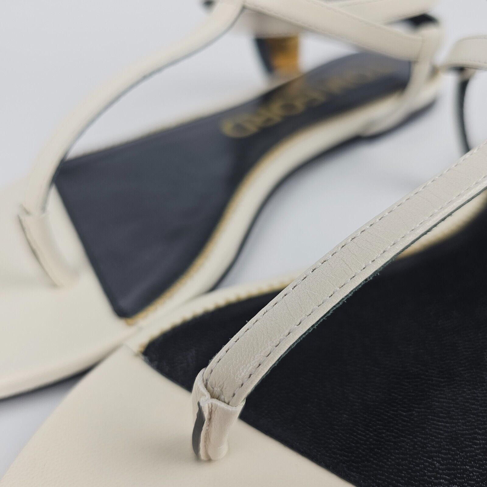 Tom Ford Tom Ford Padlock White Leather Sandals New Size US 7 / IT 37 - 9 Thumbnail