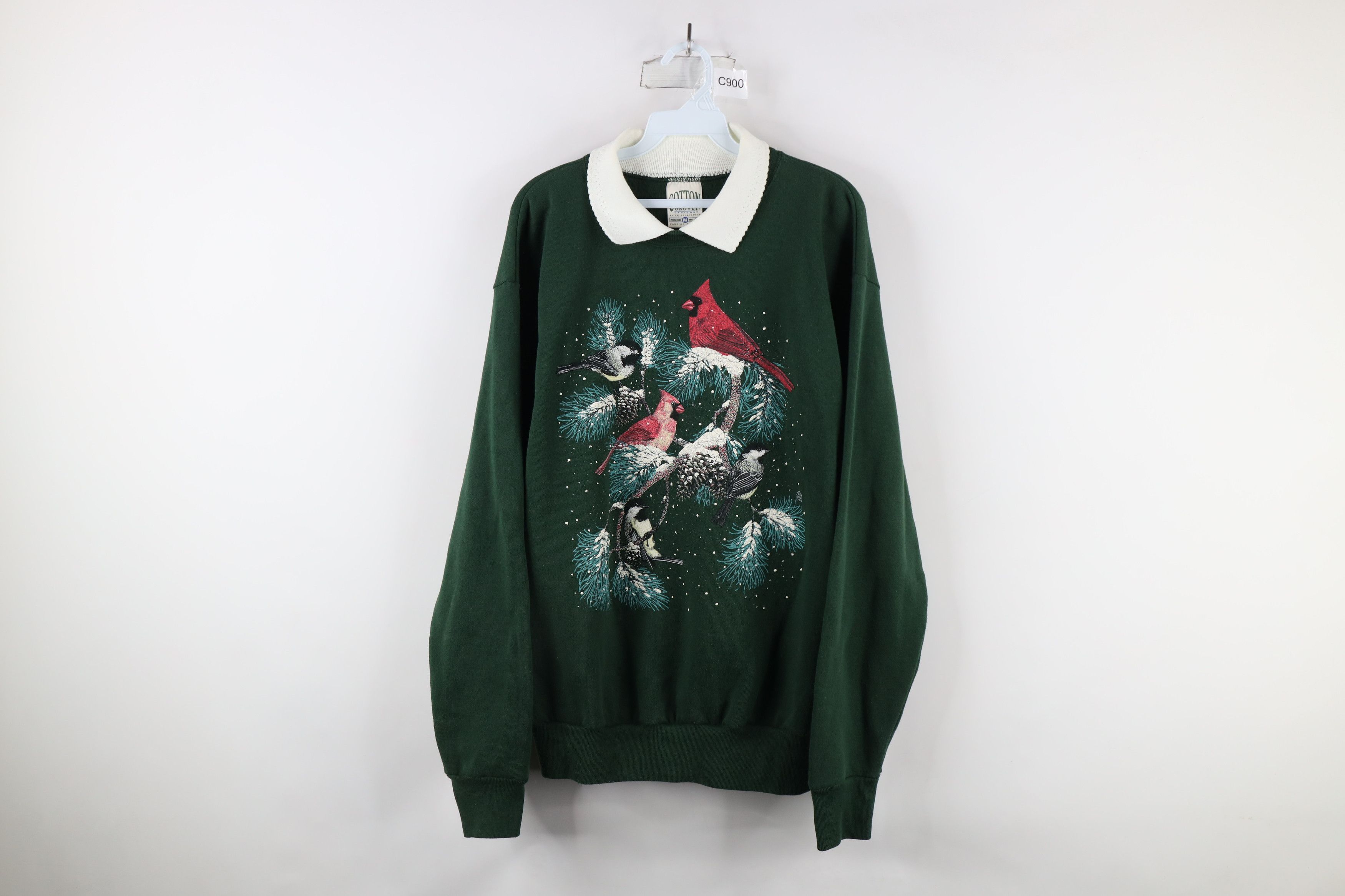 Vintage Vintage 90s Country Primitive Bird Collared Sweatshirt USA Size M / US 6-8 / IT 42-44 - 1 Thumbnail
