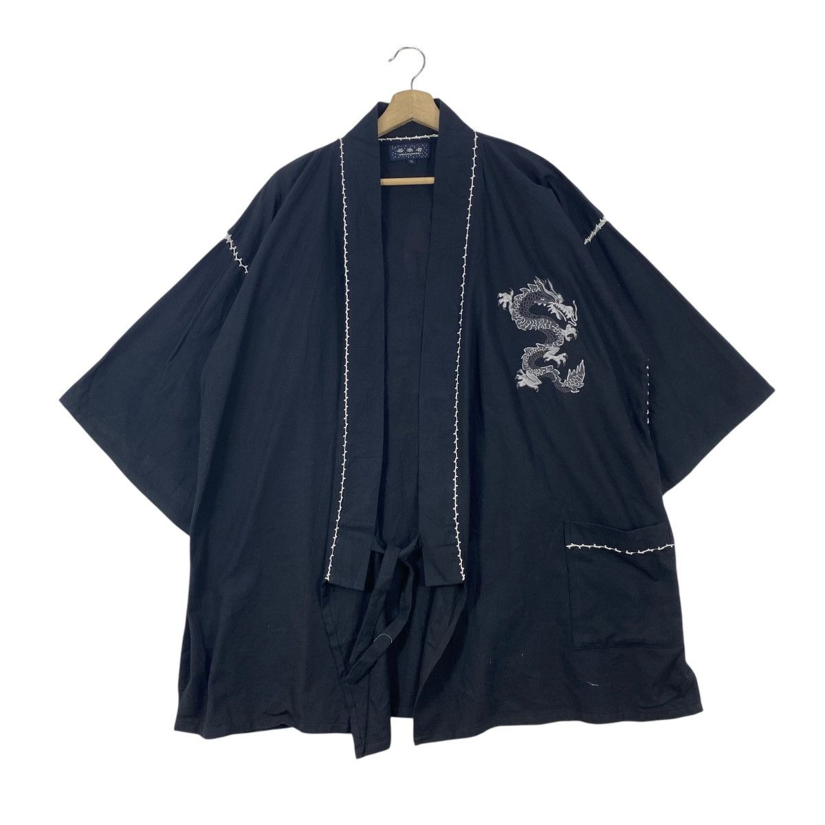 Vintage Vintage KIRAKUMONO KIMNONO HAORI DRAGON Japanese Embroide Size US XXL / EU 58 / 5 - 1 Thumbnail