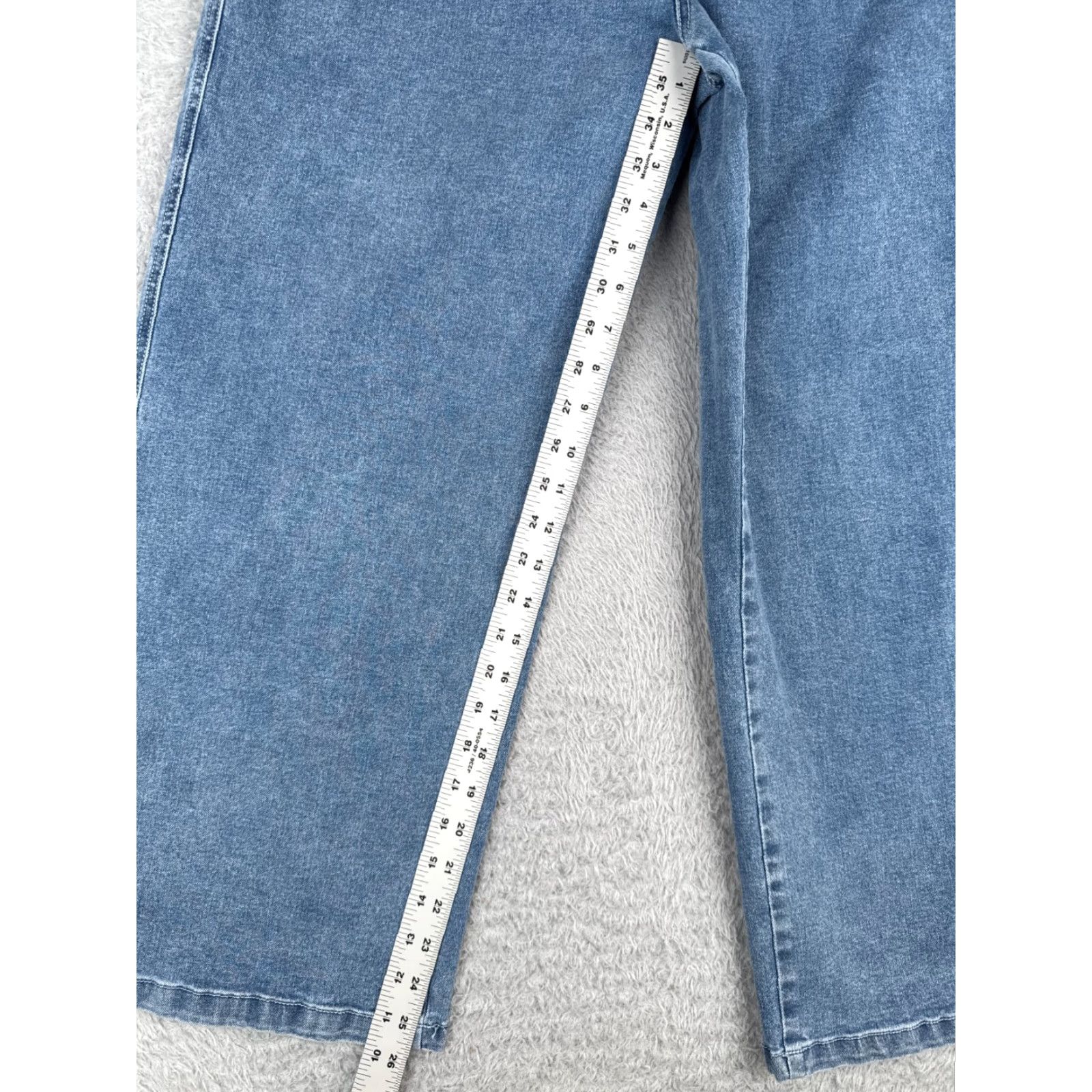 Old Navy Vintage Old Navy Women's Jeans Wide Leg Cotton Blend 14 Blue High Rise 33x26 Size 36" / US 14 / IT 50 - 7 Thumbnail