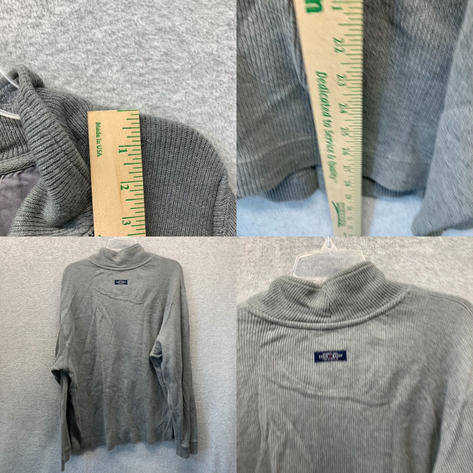 Eddie Bauer VINTAGE Eddie Bauer Sweater Mens Adult Large Gray Cotton Knit Pullover 90s Crew Neck 1/4 Zip Heavyweight Knit Size US L / EU 52-54 / 3 - 9 Thumbnail