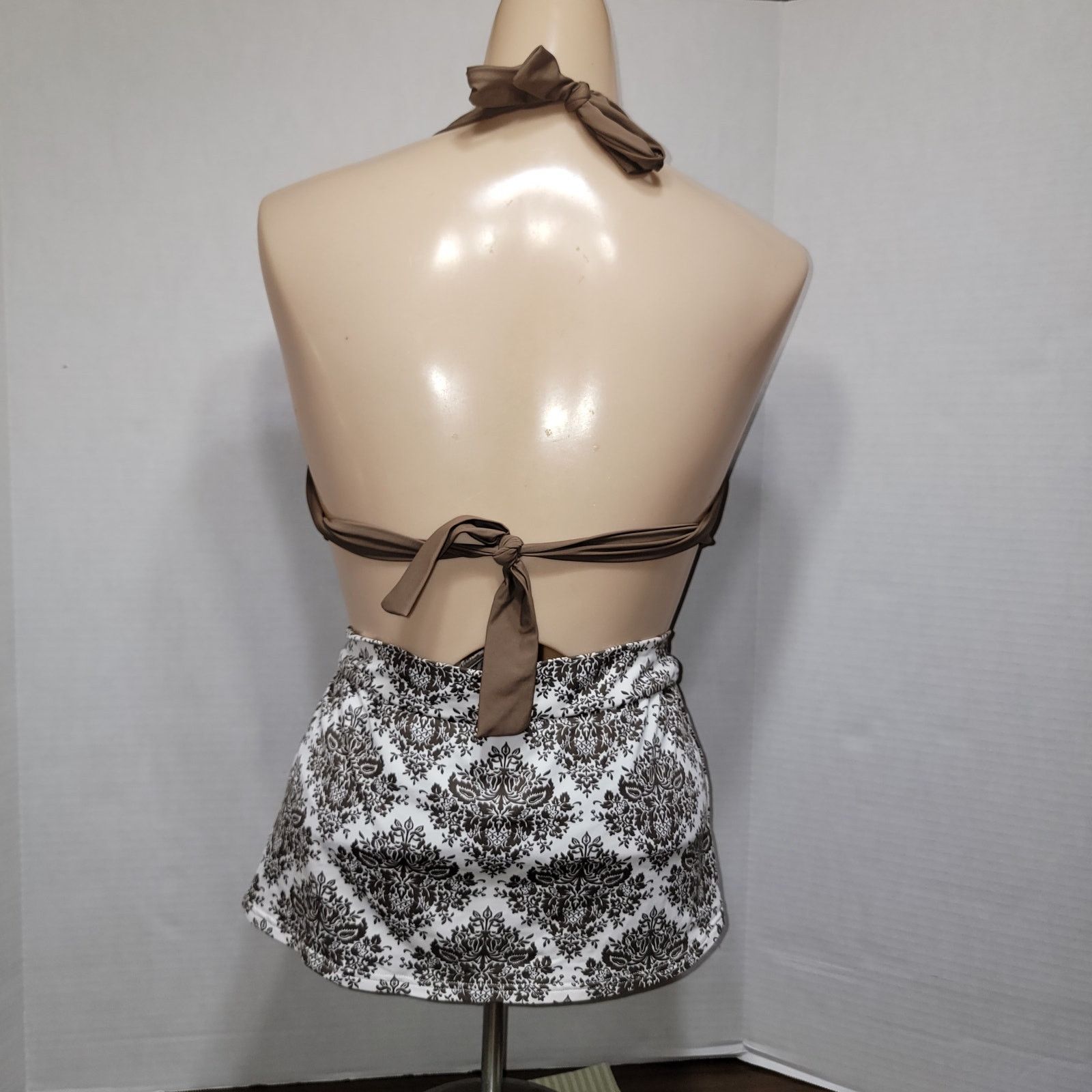 Tommy Bahama 2 Pc Tommy Bahama Brown & White Swimsuit - Size Small / 34D Size ONE SIZE - 4 Thumbnail