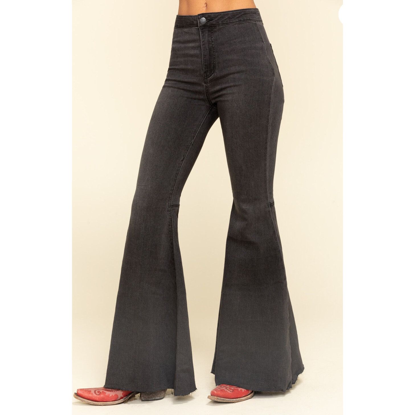 Free People Free People High Rise Dark Wash Flare Jeans - Size 27 Size 27" / US 4 / IT 40 - 1 Thumbnail