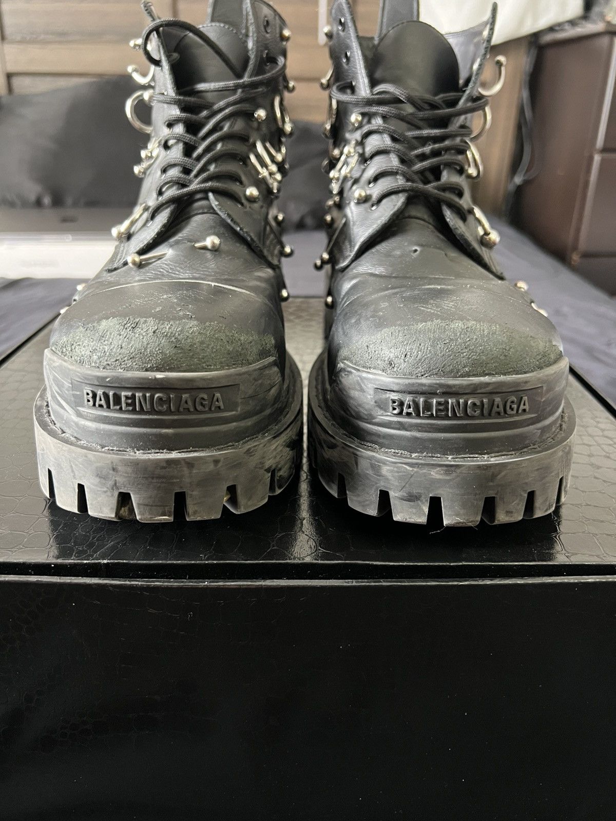 Balenciaga Balenciaga Pierced Strike Boots Size US 9.5 / EU 42-43 - 5 Thumbnail