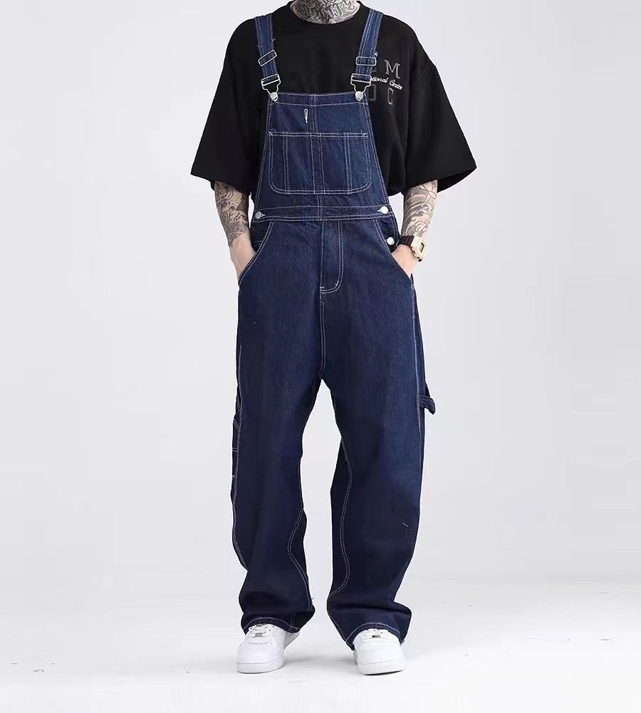 Japanese Brand × Vintage Vintage Loose Back Workwear One-piece Jeans Size US 34 / EU 50 - 1 Thumbnail