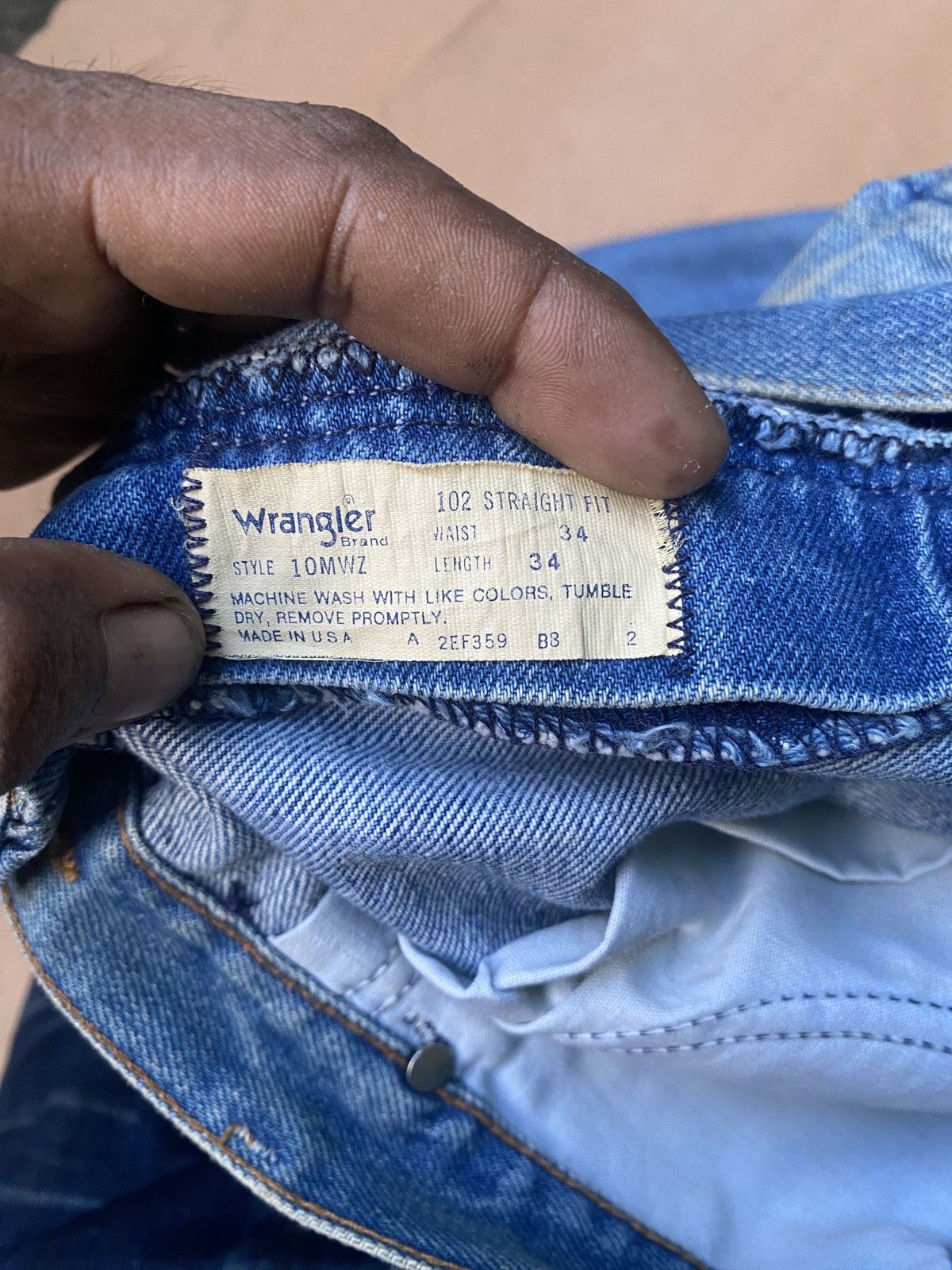 If Six Was Nine × Le Grande Bleu (L.G.B.) × Wrangler Vintage Wrangler blue bell denim Size US 34 / EU 50 - 10 Thumbnail