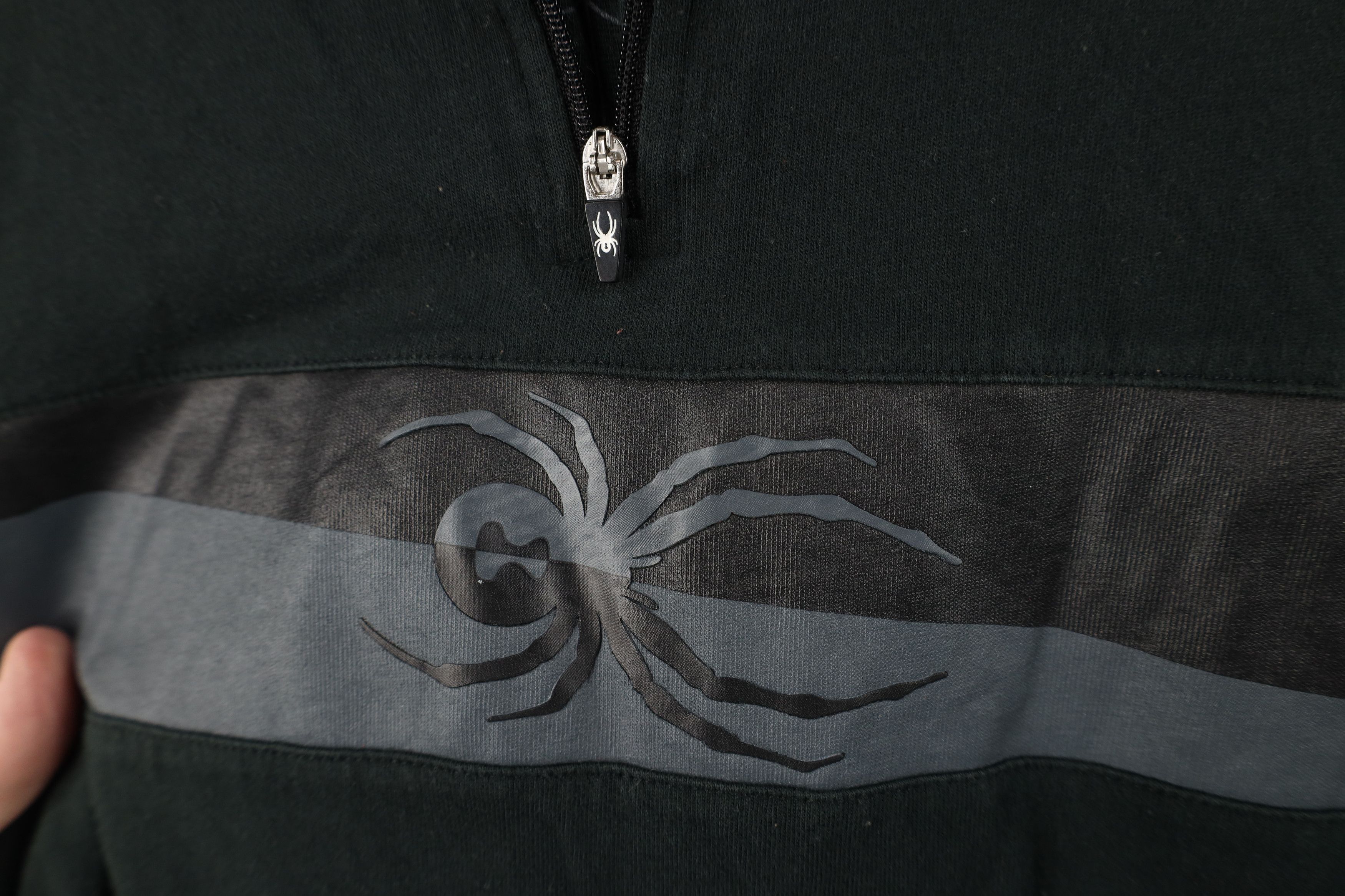 Spyder Vintage 90s Spyder Big Log Web Half Zip Mock Neck Shirt Size US L / EU 52-54 / 3 - 7 Thumbnail