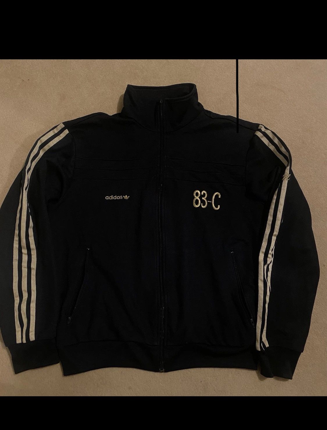 トップス adidas 83-C leather track jacket Leather jacket Adidas Black size 42 FR in Leather - 37503098