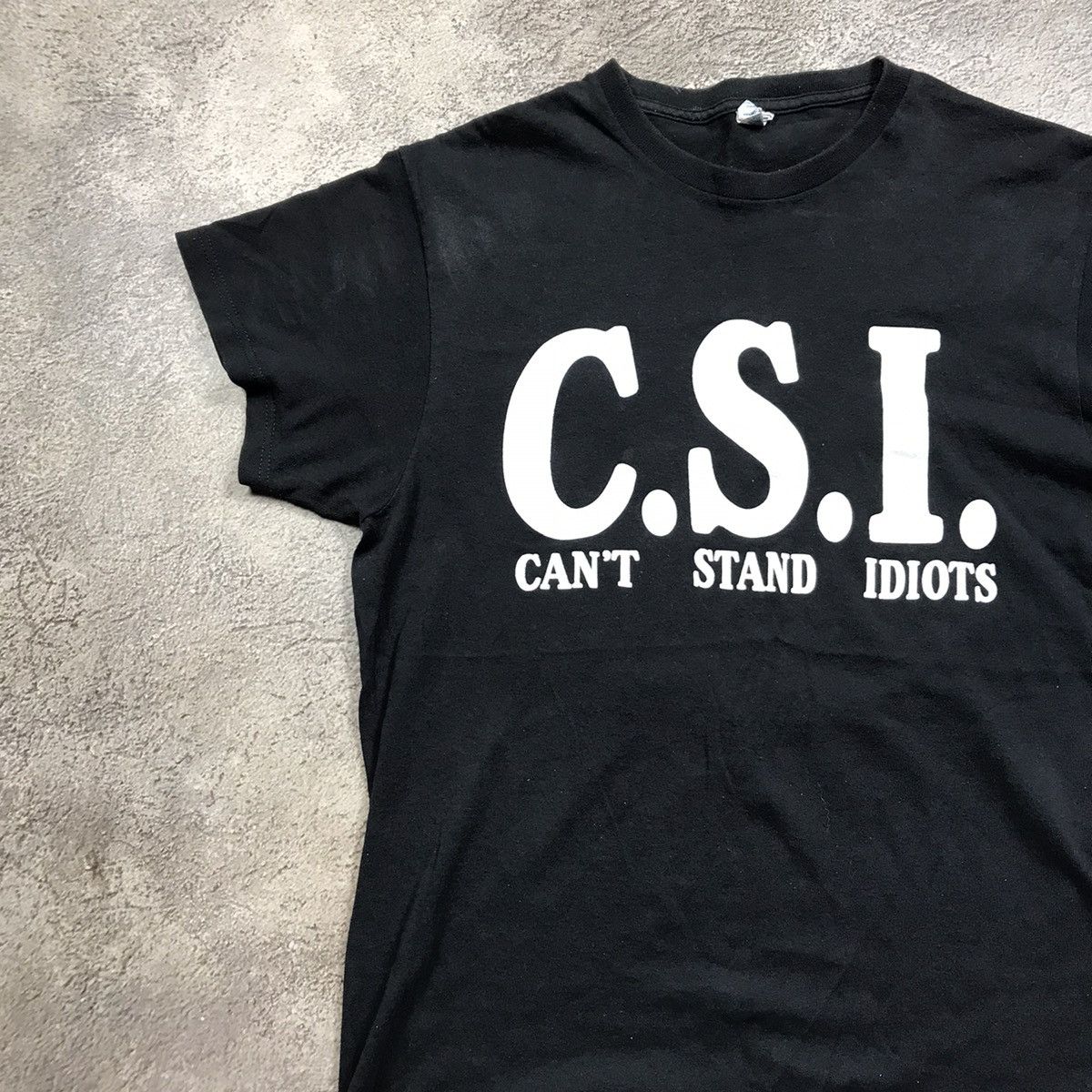 Vintage Vintage 90s Graphic Tee C.S.I. Cant Stand Idiots Skate L Size US L / EU 52-54 / 3 - 3 Thumbnail
