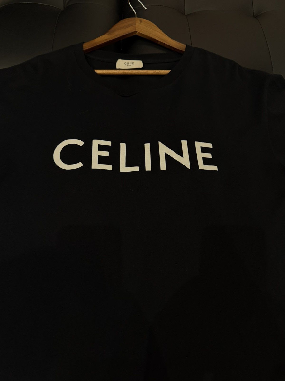 Celine Size XL - Celine Loose Cotton Tee Black Size US XL / EU 56 / 4 - 4 Thumbnail