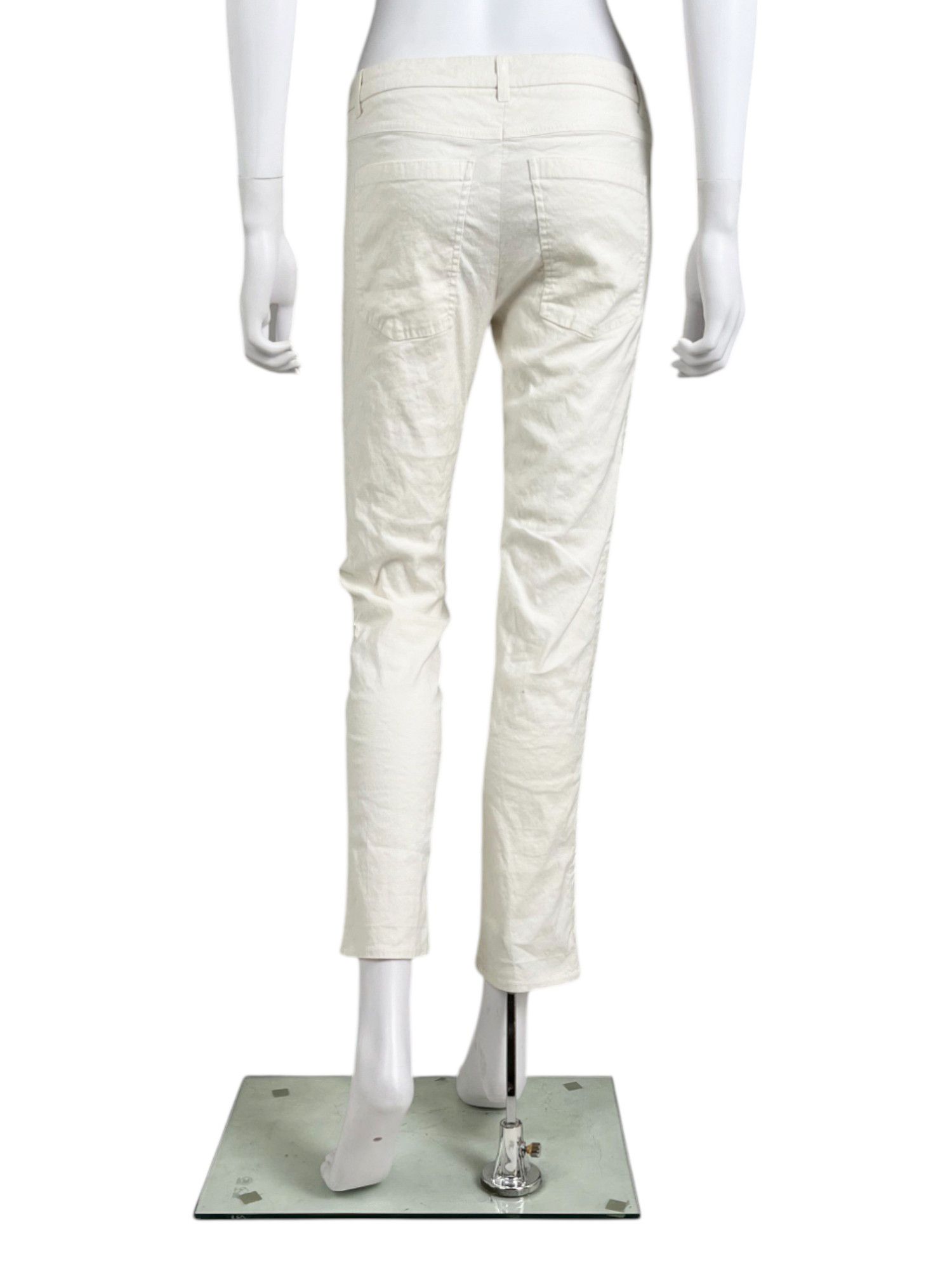 Ann Demeulemeester 2000's Cream Linen Pants Size 28" / US 6 / IT 42 - 3 Thumbnail