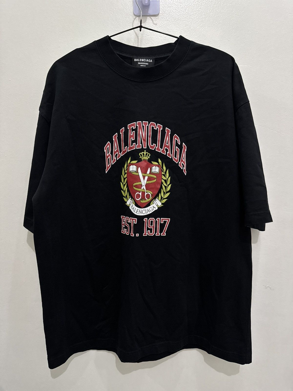 Balenciaga Balenciaga Black College 1917 t-shirt | Grailed