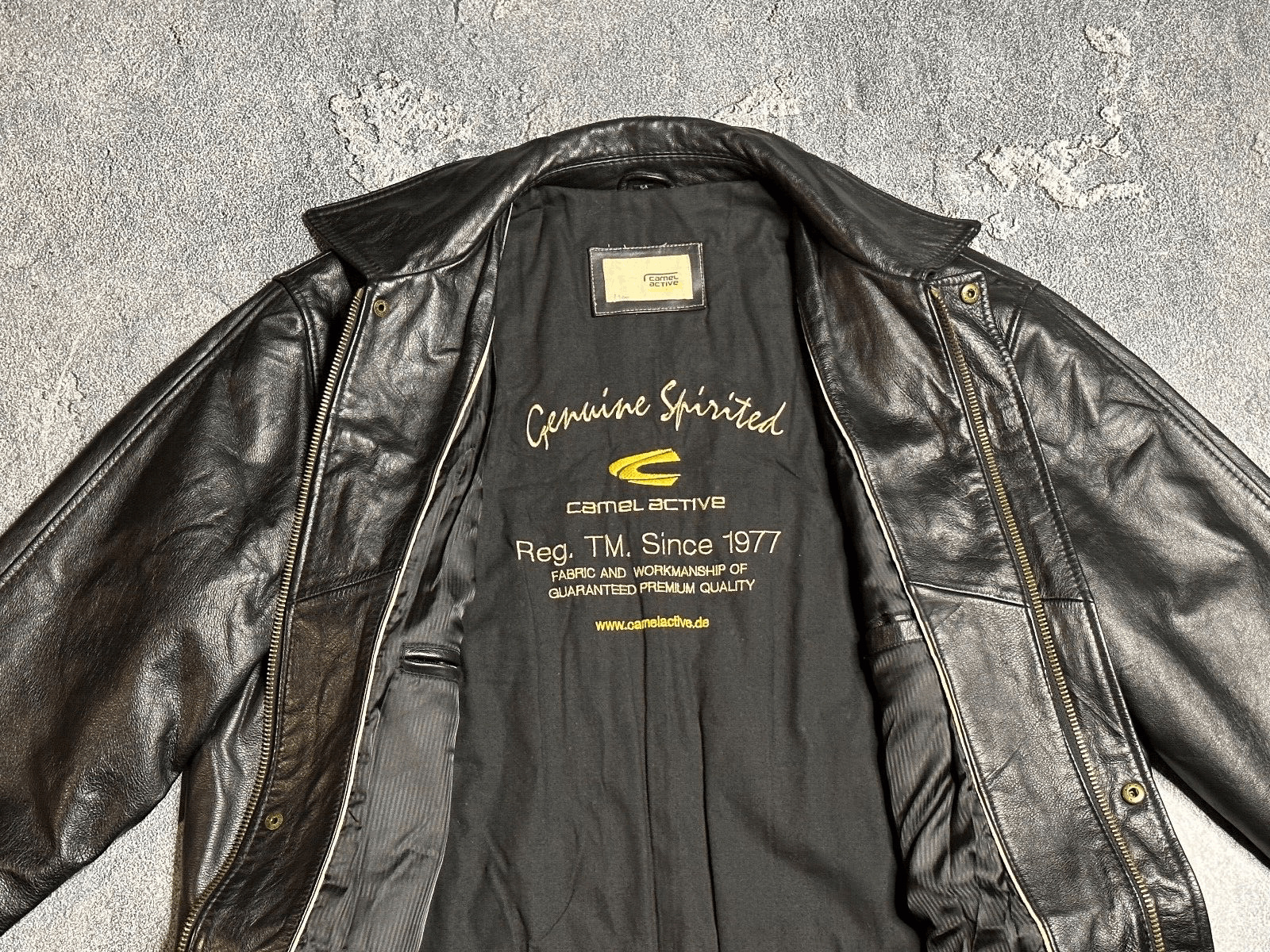 camel active Camel Active men's leather jacket 54 Size US XXL / EU 58 / 5 - 12 Thumbnail