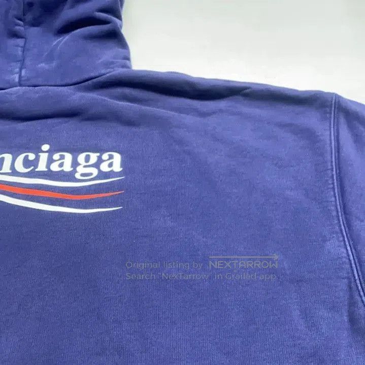 Balenciaga Balenciaga Men's Blue Printed Hoodie. Size US S / EU 44-46 / 1 - 9 Thumbnail