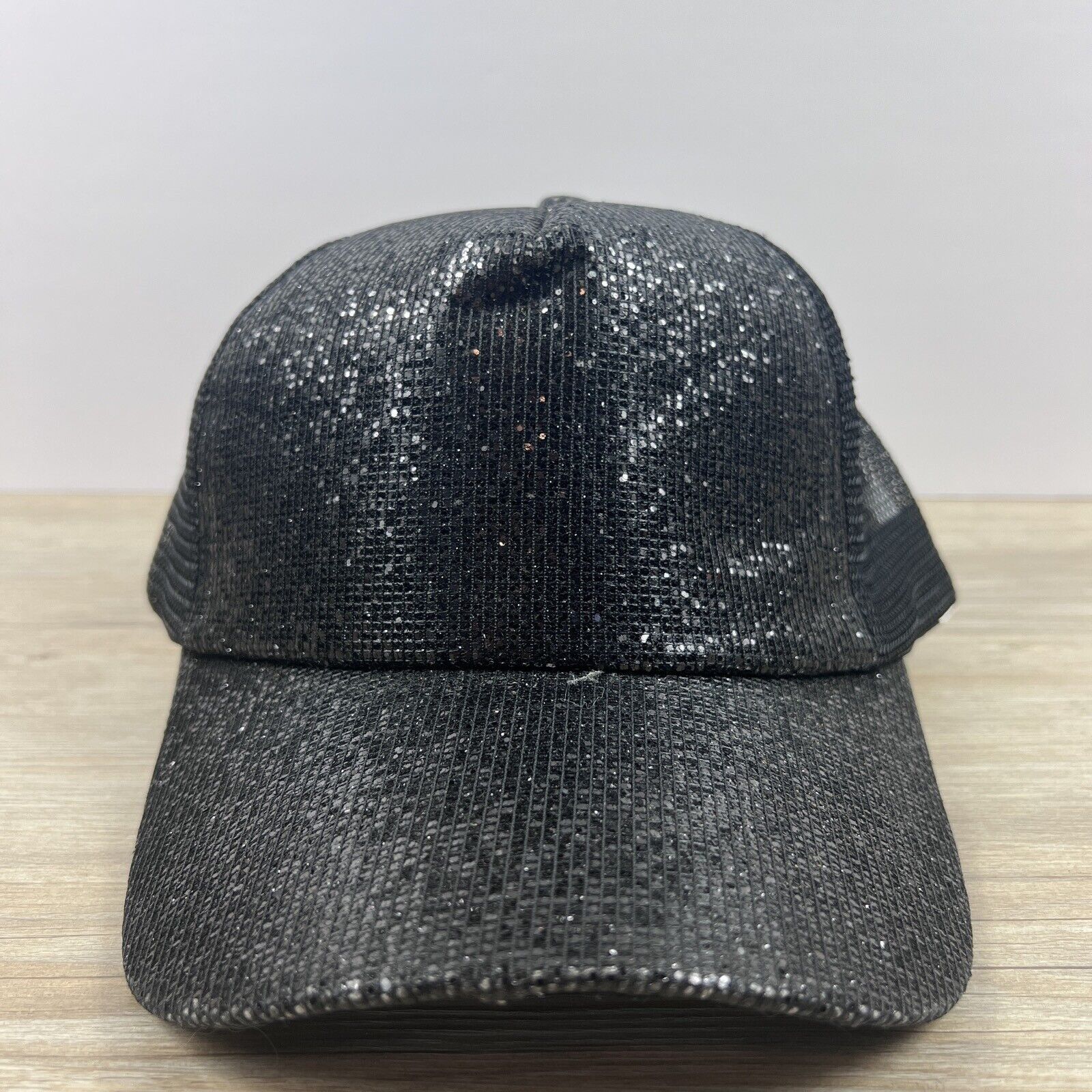Other Black Glitter Hat Snapback Hat Black Adjustable Hat Adult Fi Size ONE SIZE - 2 Thumbnail
