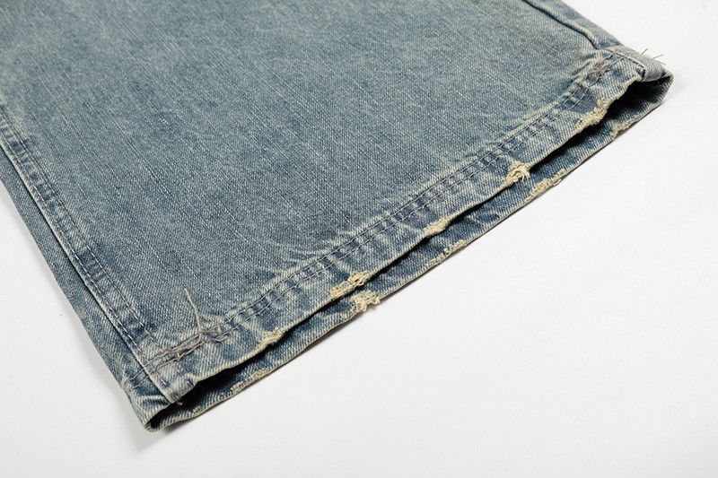 Jean American casual distressed washed blue jeans Size US 32 / EU 48 - 6 Thumbnail