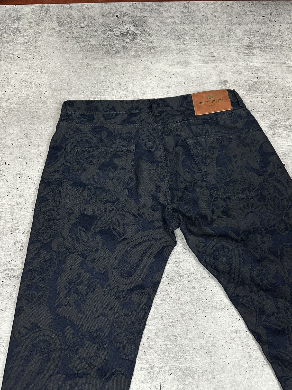 Etro Etro Jacquard Jeans Slim Fit Blue Men’s Size 34 Size US 34 / EU 50 - 16 Thumbnail