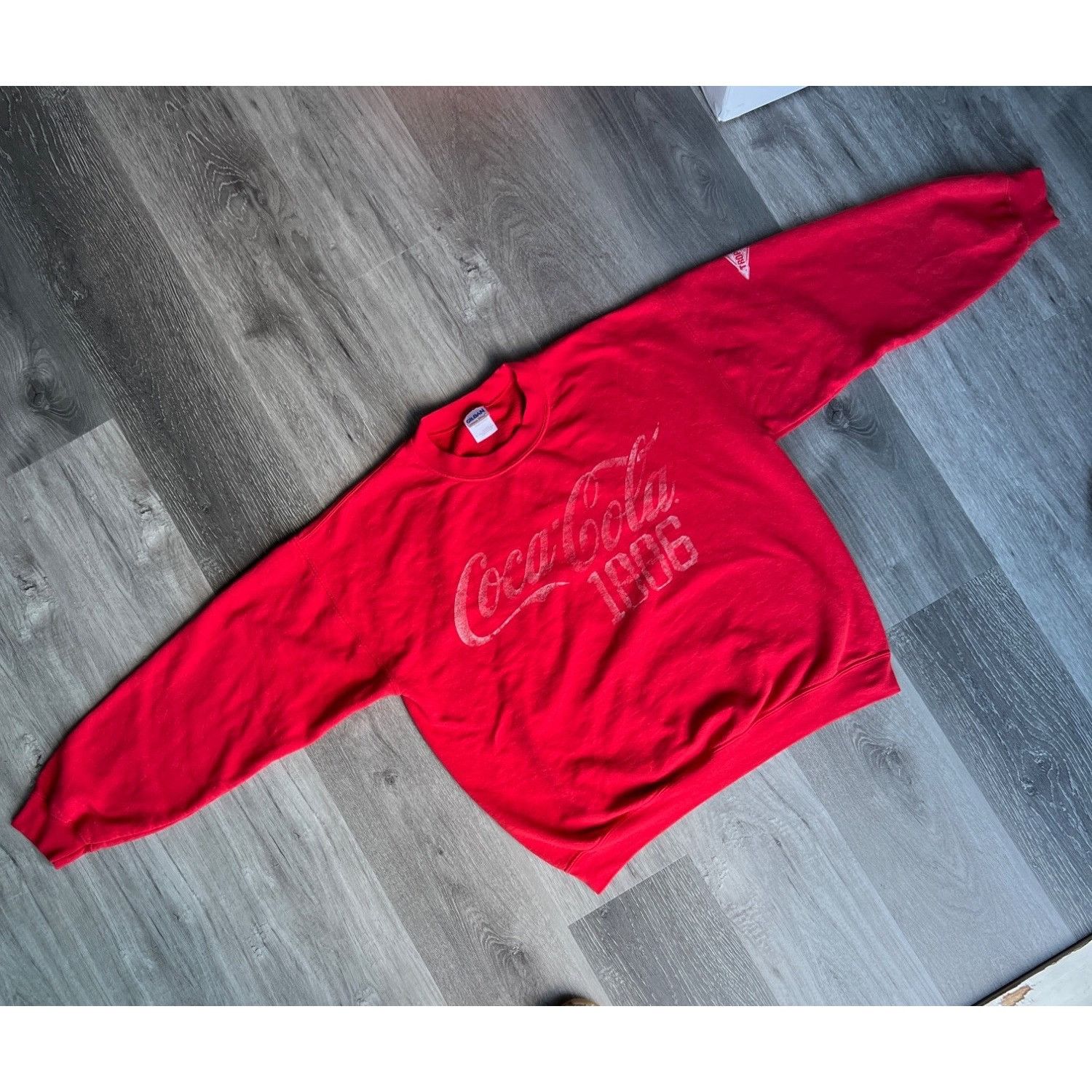 Gildan Vintage Red Gildan Heavy Blend Coca-Cola 1906 Sweatshirt Tro Size US L / EU 52-54 / 3 - 1 Thumbnail