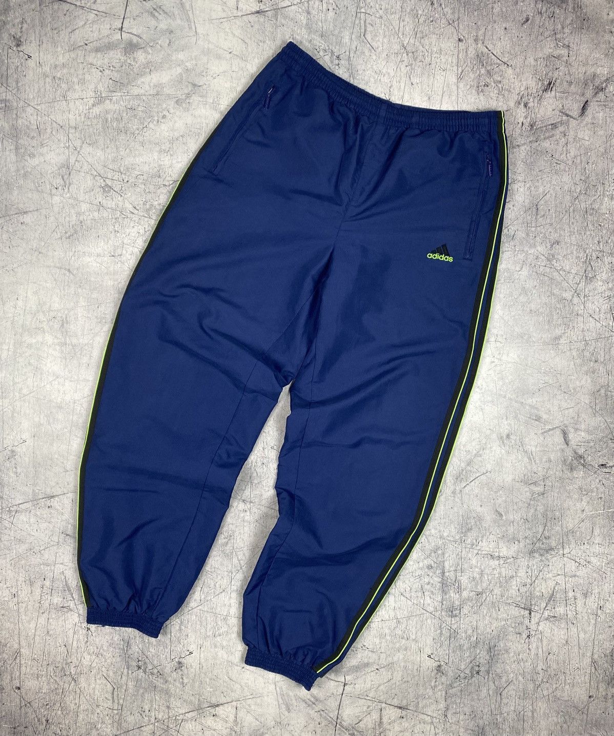Adidas Vtg Adidas Tracksuit Full Set Jacket Pants Blue Green Neon Size US 33 - 16 Thumbnail