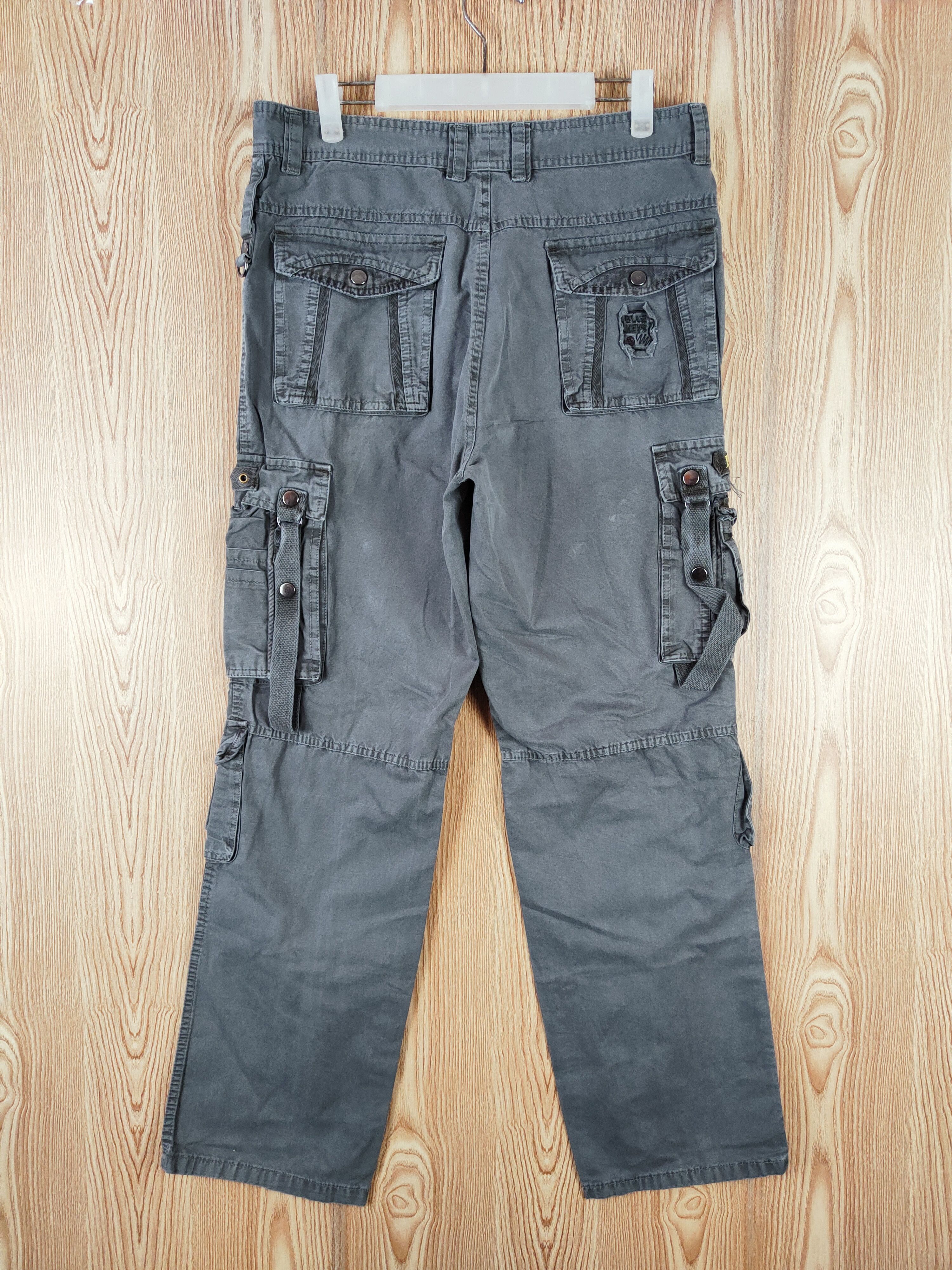 Japanese Brand Blue Keys Dark Gray Multipocket Tactical Cargo Pants #W515 Size US 32 / EU 48 - 8 Thumbnail