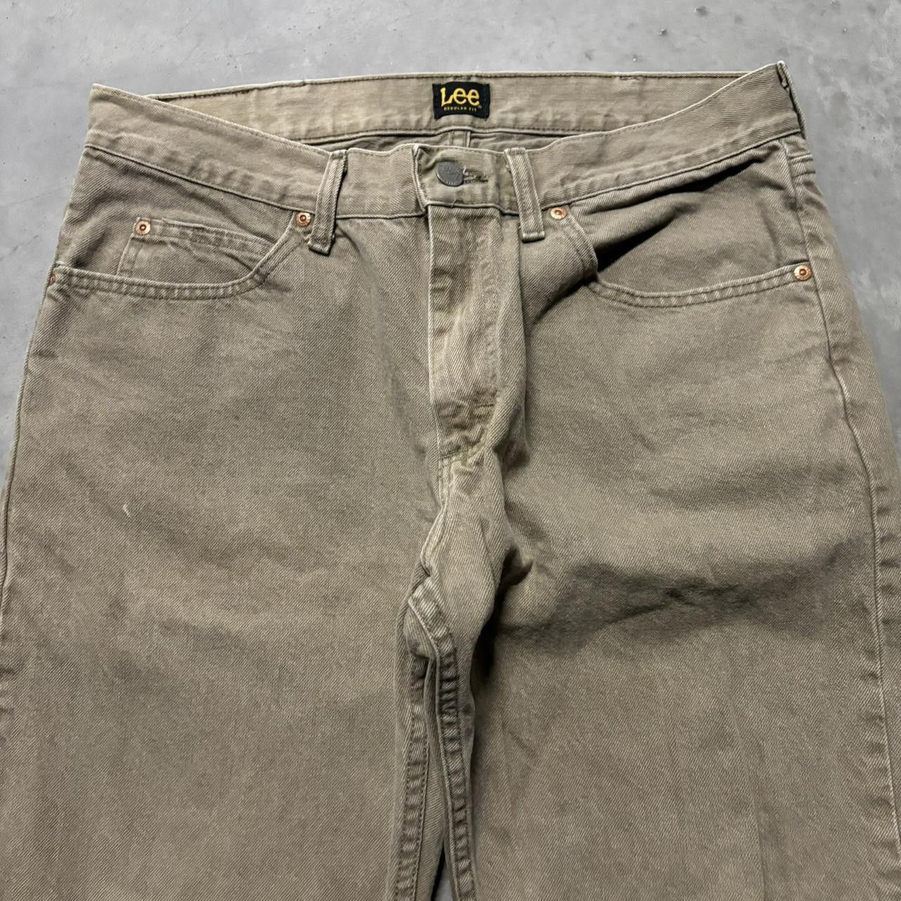 Japanese Brand × Vintage Crazy Vintage Y2K/2000s Grunge Khaki Essential Denim Jeans! Size US 34 / EU 50 - 5 Thumbnail