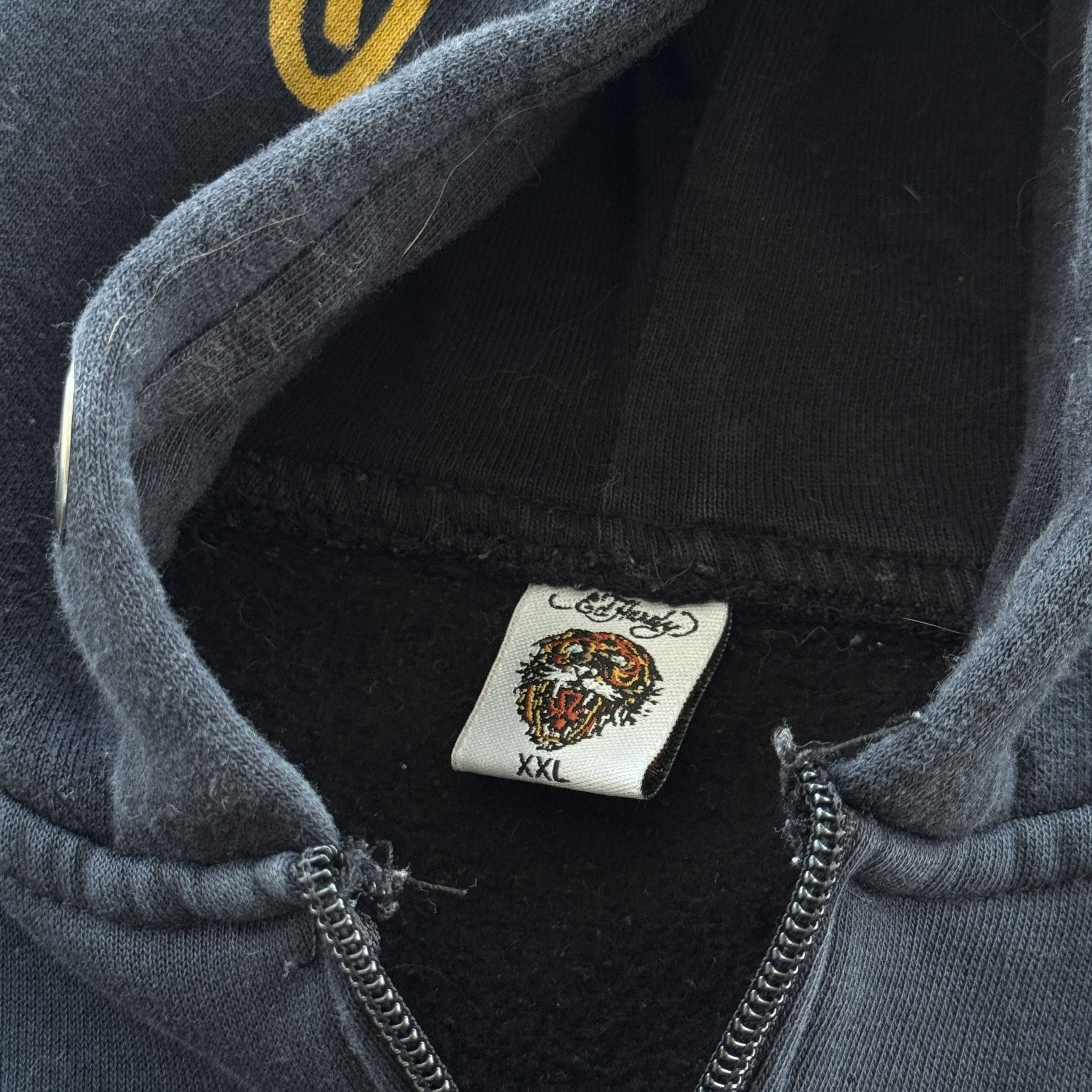 Ed Hardy Vintage 90s Ed Hardy Zip Hooded Sweatshirt Size M / US 6-8 / IT 42-44 - 9 Thumbnail