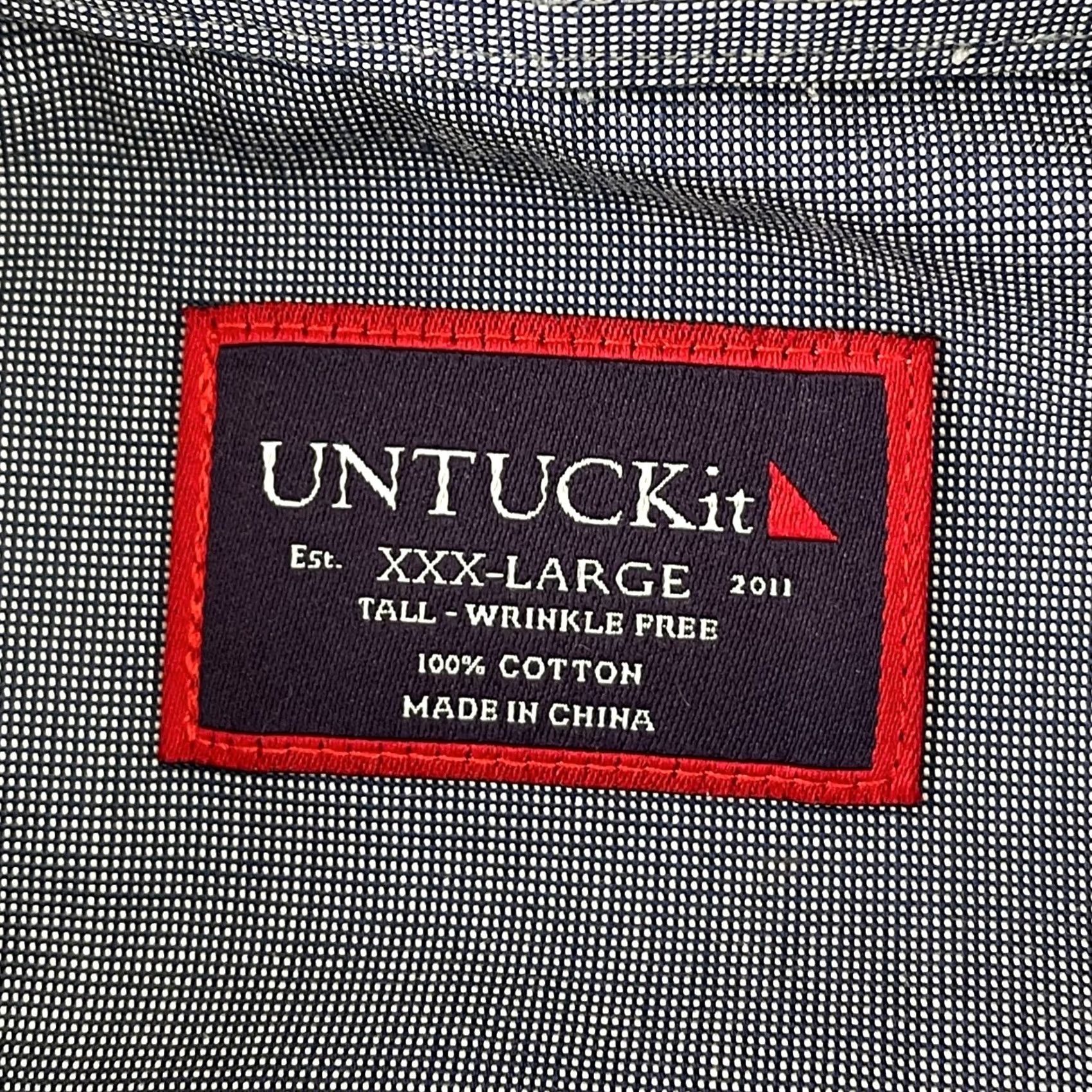 UNTUCKit UNTUCKit Shirt Men 3XLT Tall Blue Wrinkle Free Long Sleeve Preppy Office NWOT Size US XXL / EU 58 / 5 - 2 Thumbnail