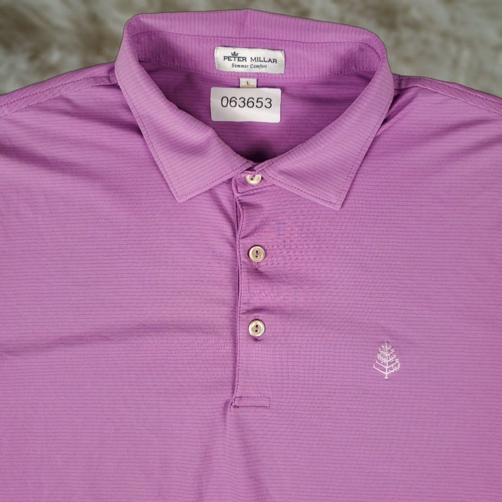 Peter Millar Peter Millar Polo Shirt Mens Large Pink Stripe Summer Comfort Golf Short Sleeve Size US L / EU 52-54 / 3 - 1 Thumbnail