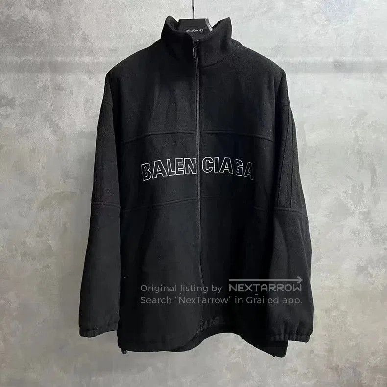 Balenciaga Balenciaga Black Logo Zip Jacket. Size US S / EU 44-46 / 1 - 1 Thumbnail