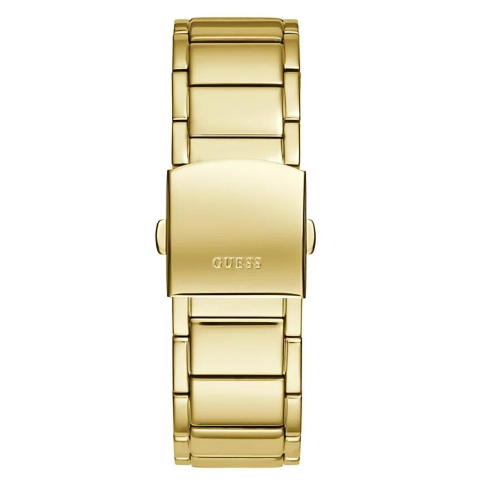 Guess GUESS Men's Phoenix 43mm Gold Tone Black Dial Quartz Watch Size ONE SIZE - 4 Thumbnail