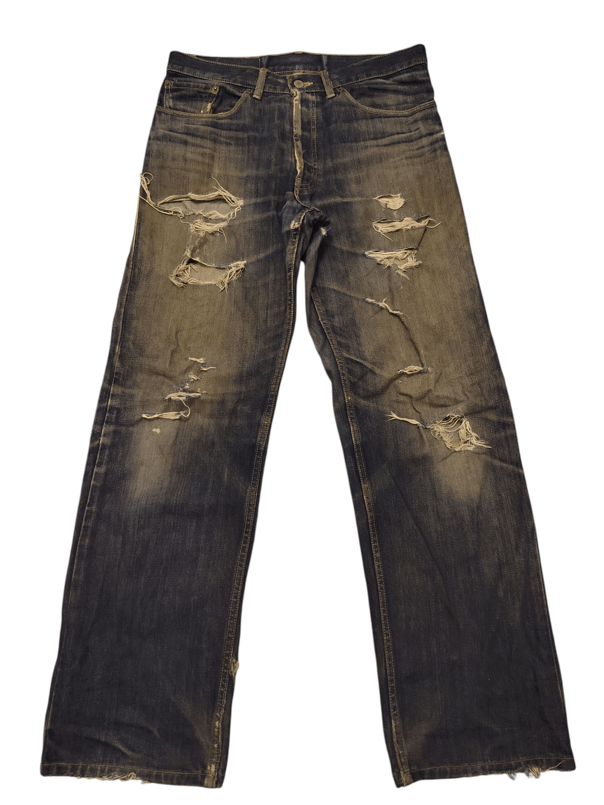 Who Decides War Japanese Trans Continents Distressed Jeans Size US 32 / EU 48 - 1 Thumbnail