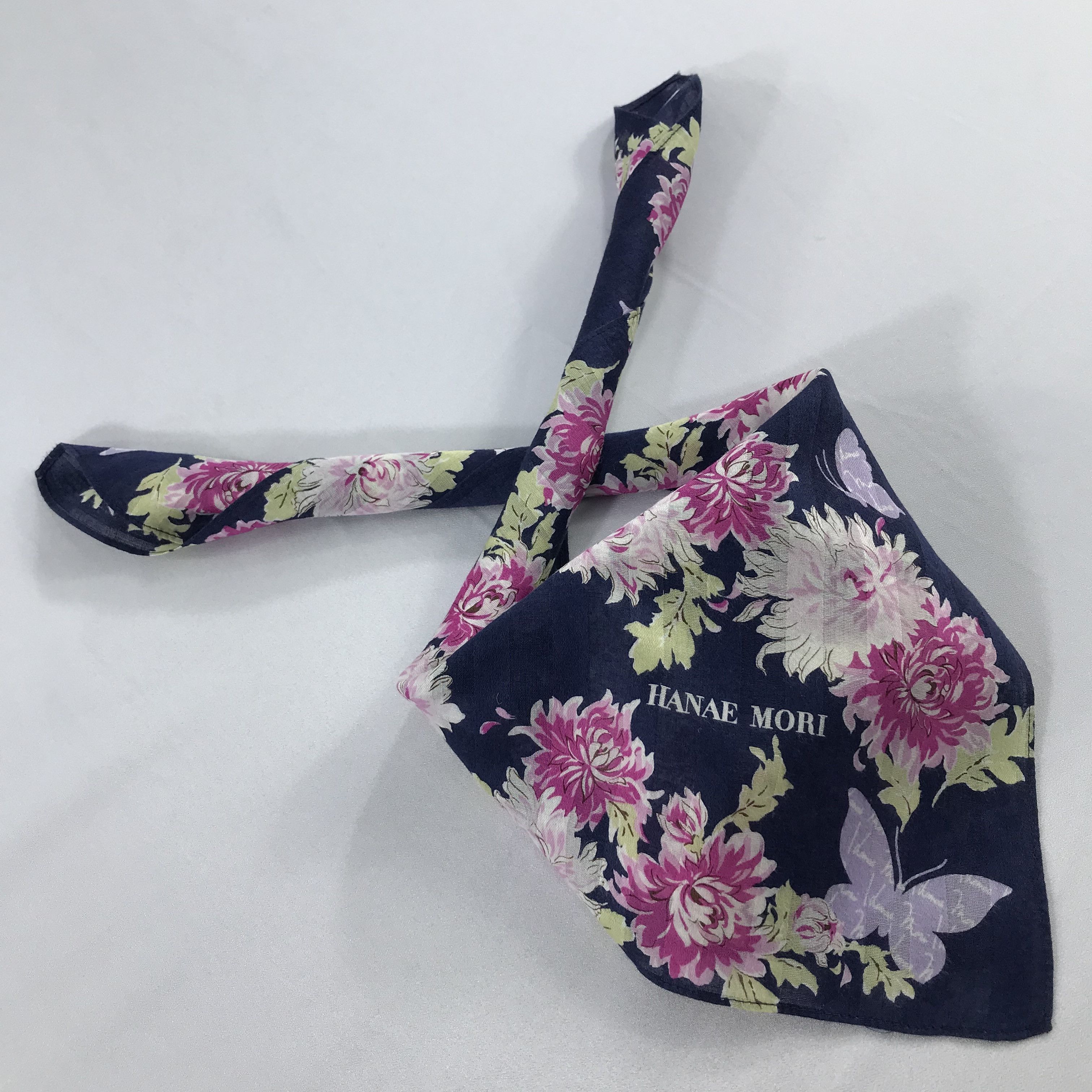 Hanae Mori × Vintage Hanae Mori Bandana / Handkerchief / Neckerchief - S2059 Size ONE SIZE - 4 Thumbnail