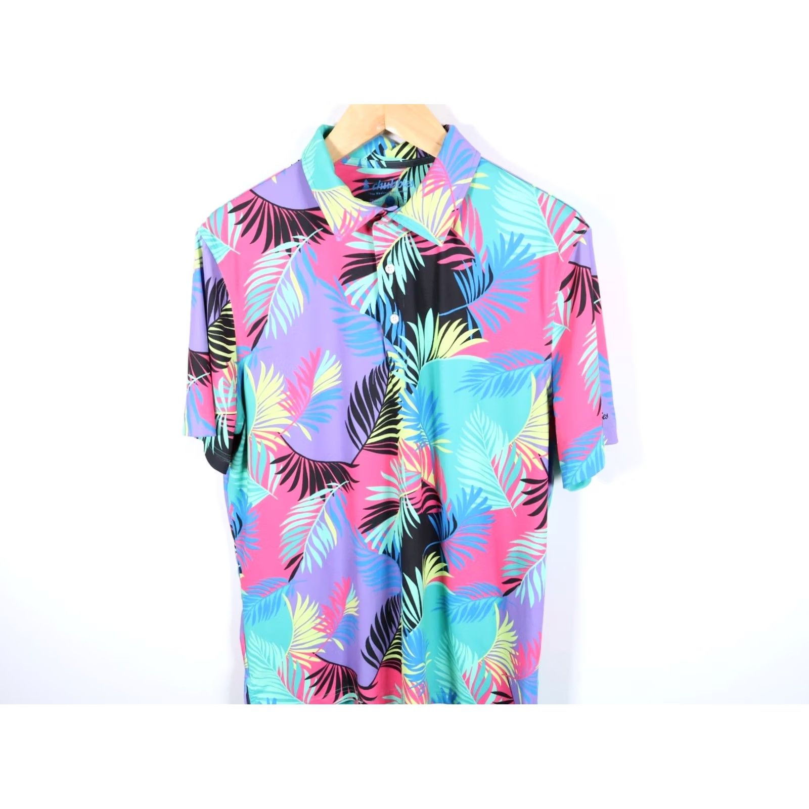 Chubbies Chubbies Polo Shirt Men L Multicolor Palm Tree Pattern Polyester Spandex Shirts Polo Short Sleeve Casual Stretch Size US L / EU 52-54 / 3 - 7 Thumbnail
